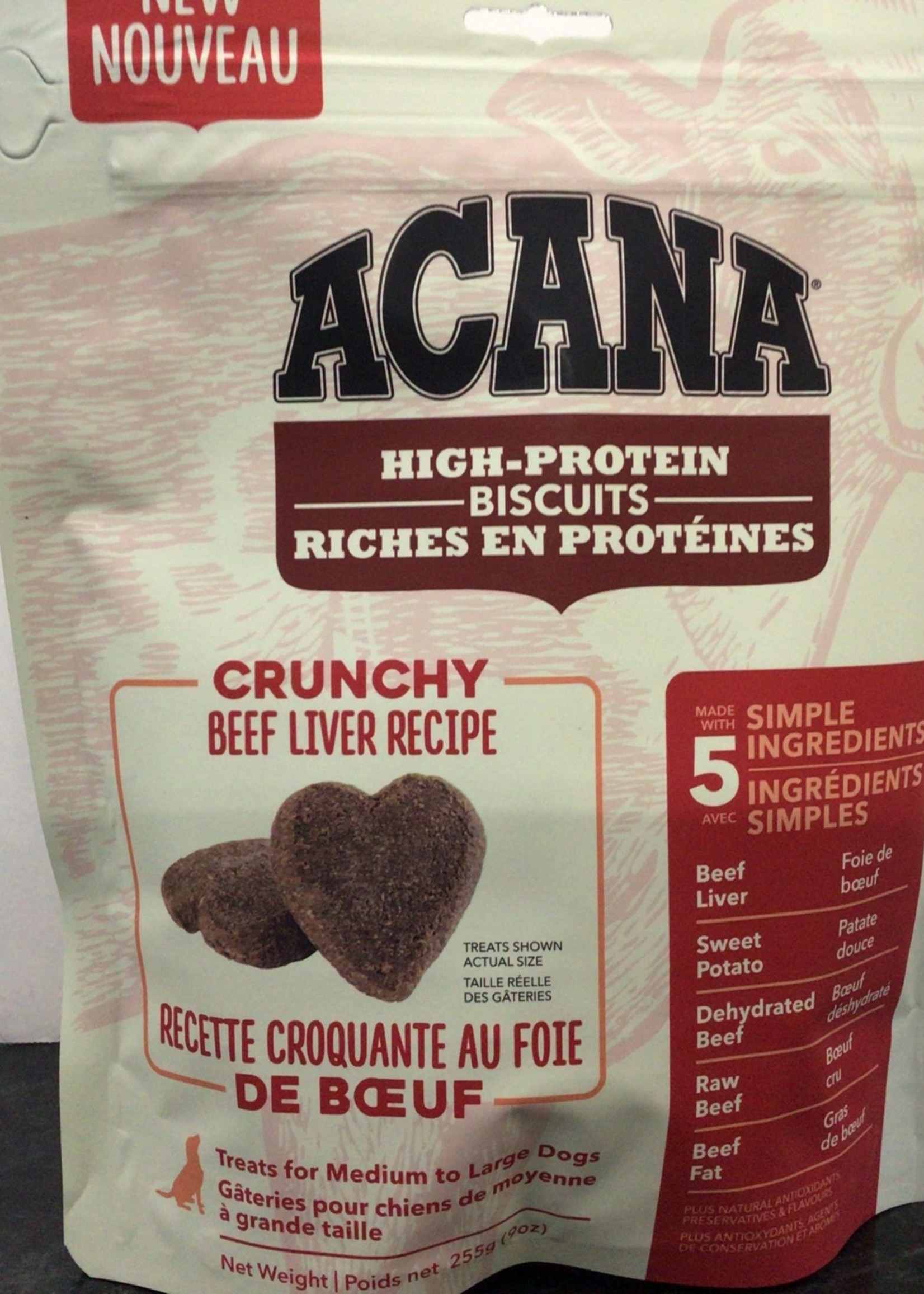 Acana Dog Crunchy Beef Liver Treat-Medium/Large-255gm