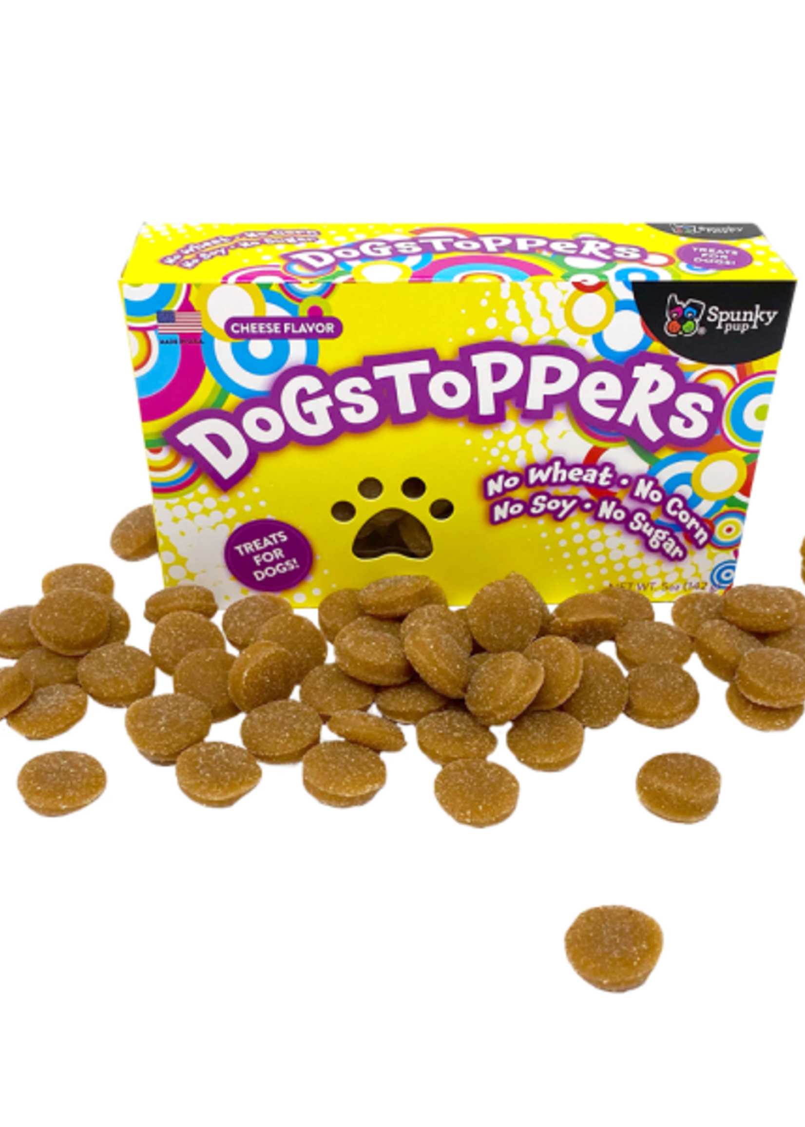 Spunky Pup Dogstoppers Treats Cheese Flavour 5oz