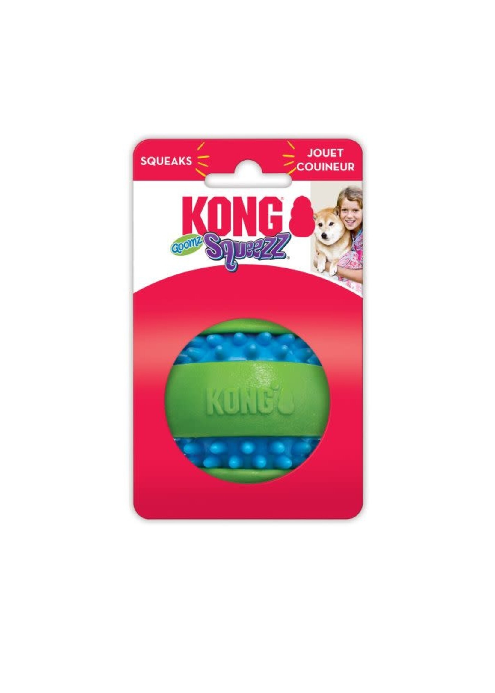 Kong Goomz Squeezz Ball - Medium - Squeak