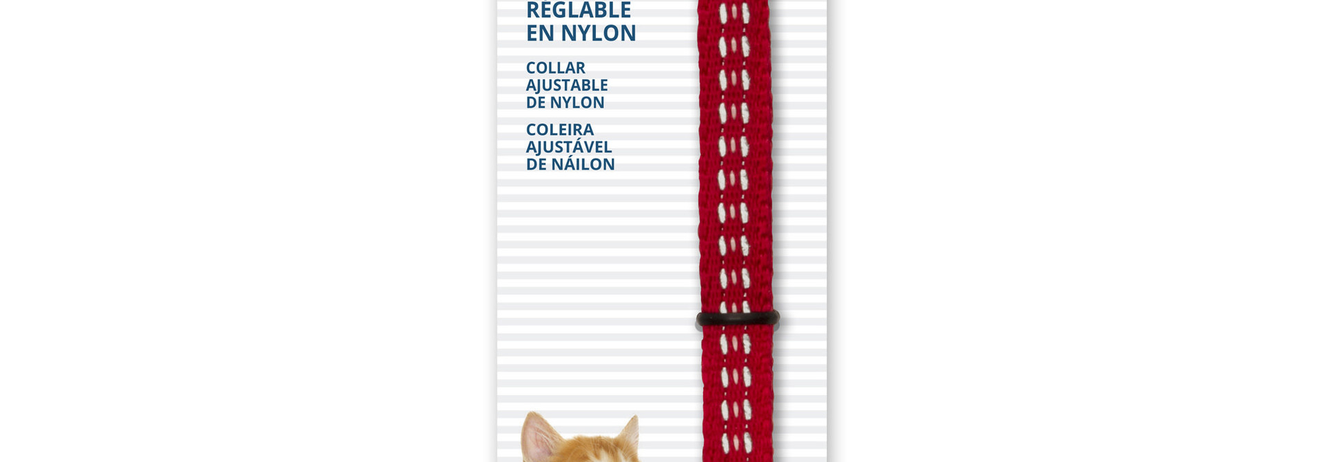 CT Aj. Nyl. Collar, Refl. 20-33cm,Red