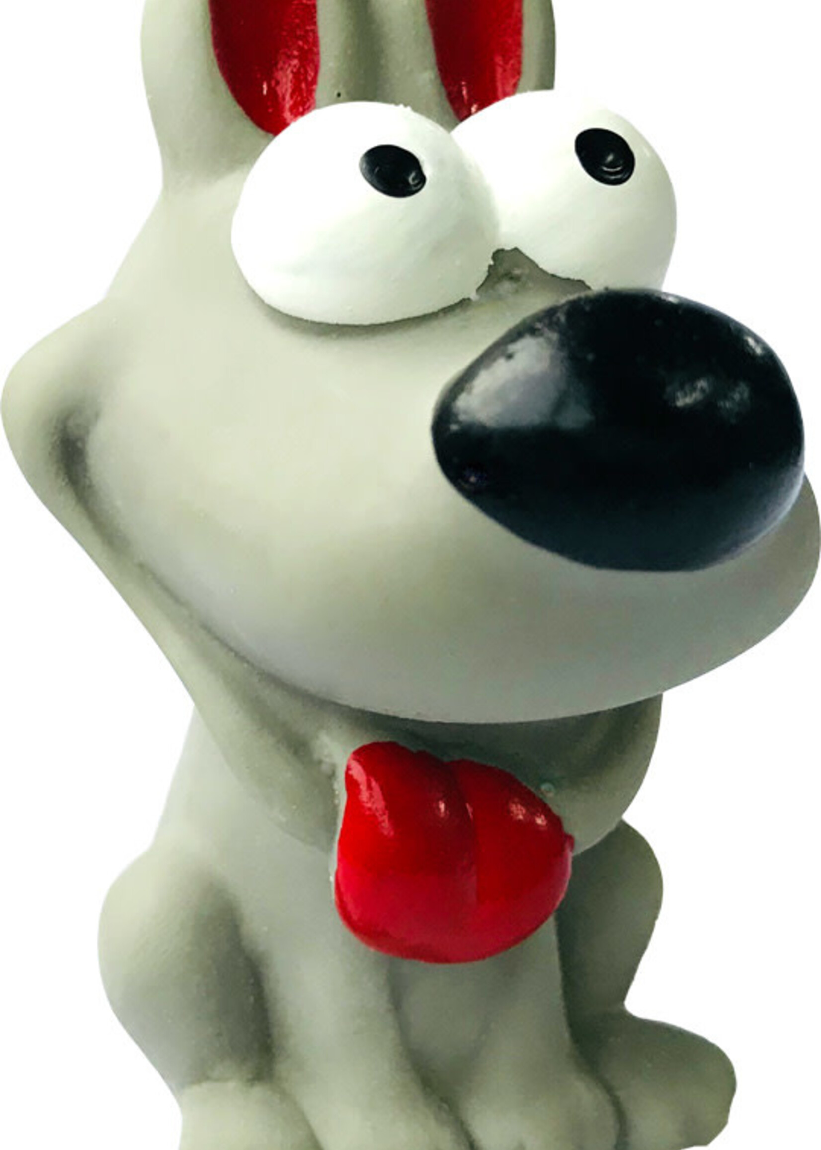 Bud'z Latex Squeaker Dog Toy - 3.5" Grey