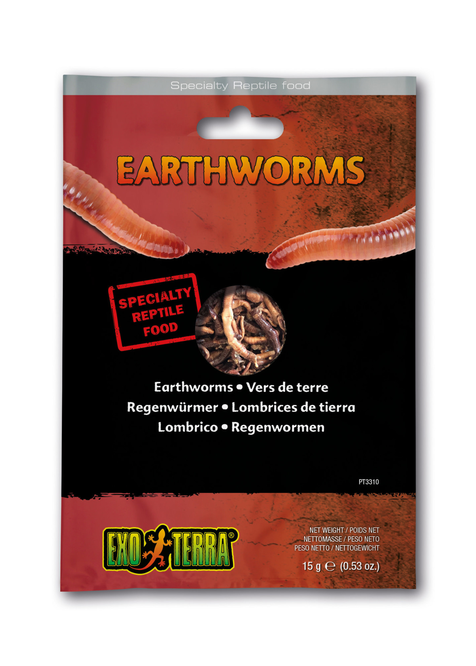 EX Reptile Food, Earthworms ,15g