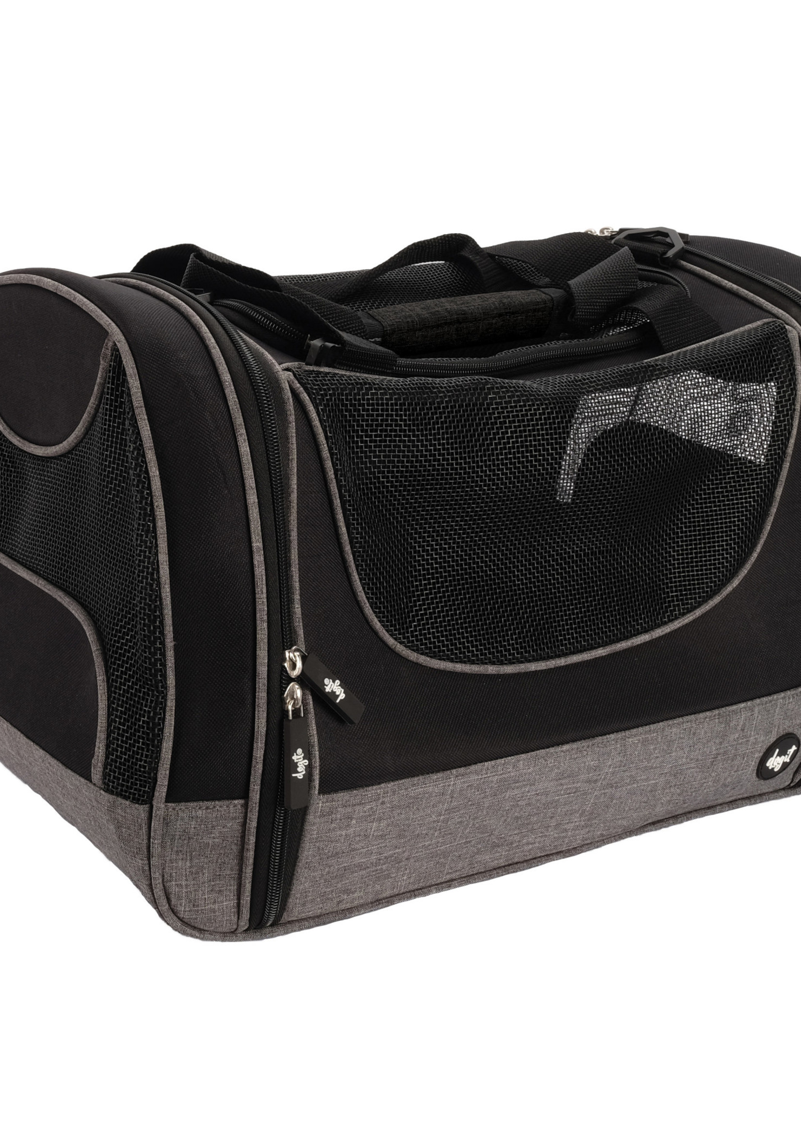 Dogit Explorer Tote Carry Bag, Gray/Black, 46 cm W x 30 cm D x 30 cm H (18" x 12" x 12")