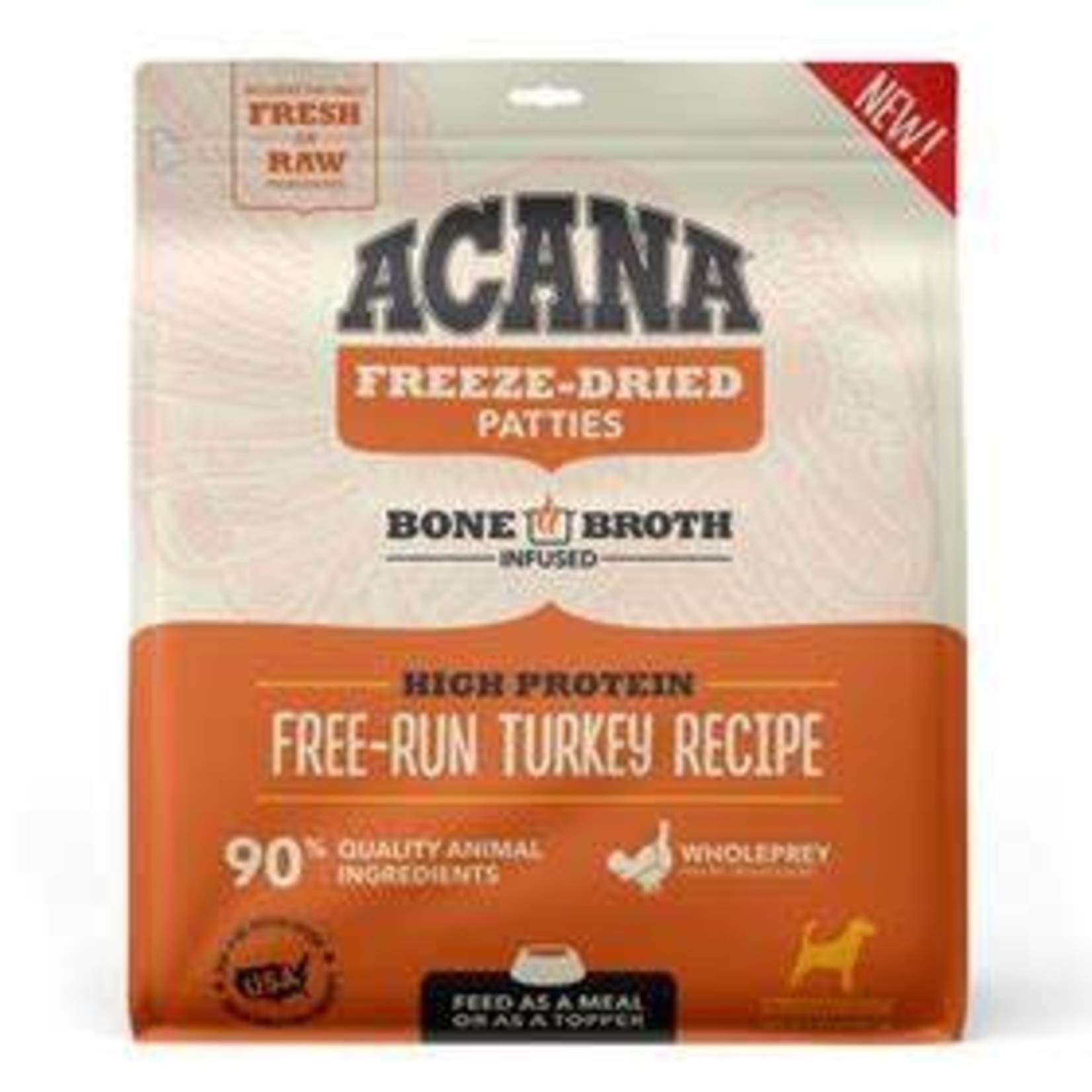 Acana Dog Free Run Freeze Dried Turkey Recipe - Patties  397g