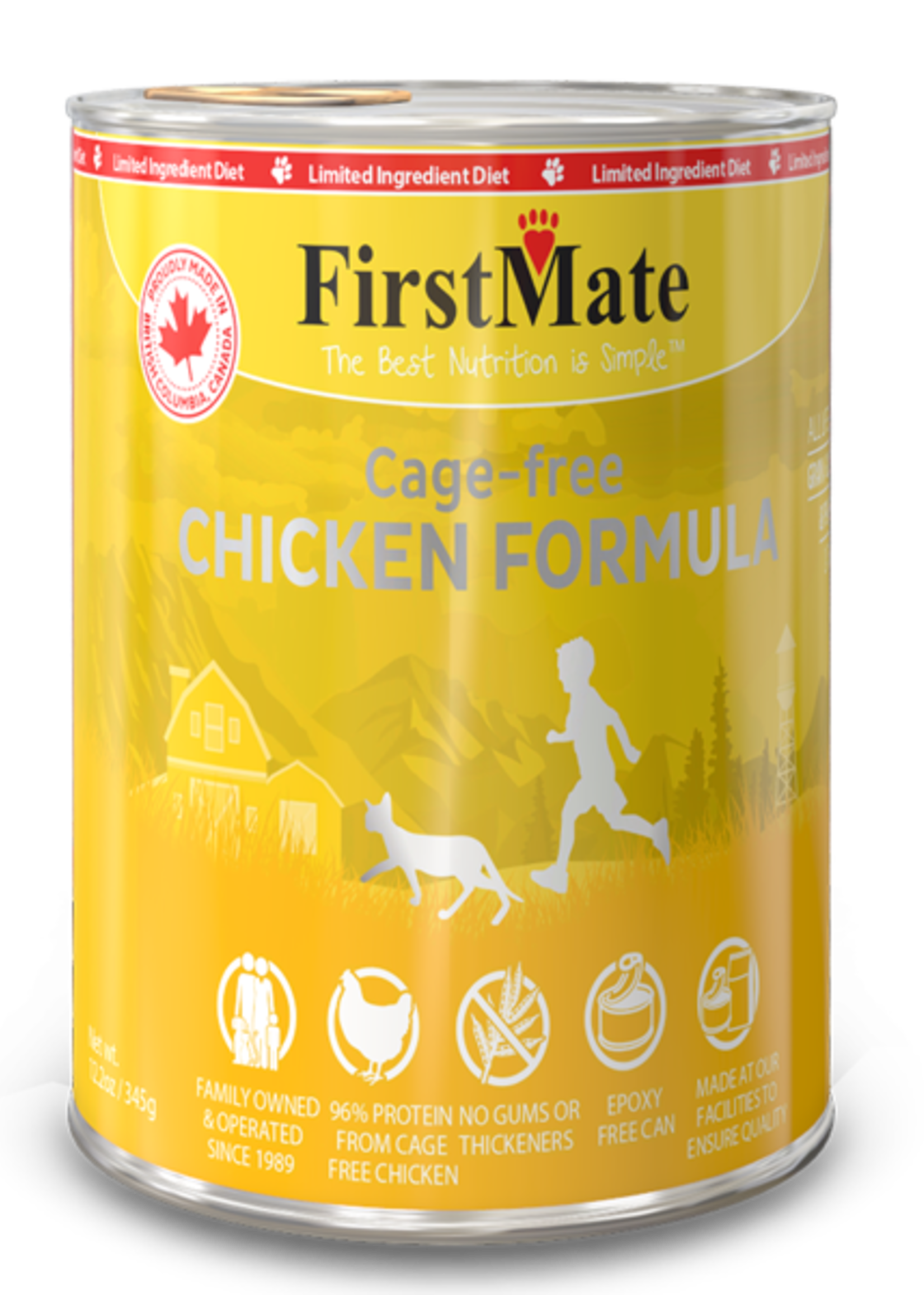 First Mate FirstMate Cat LID GF Chicken 12/12.2 oz