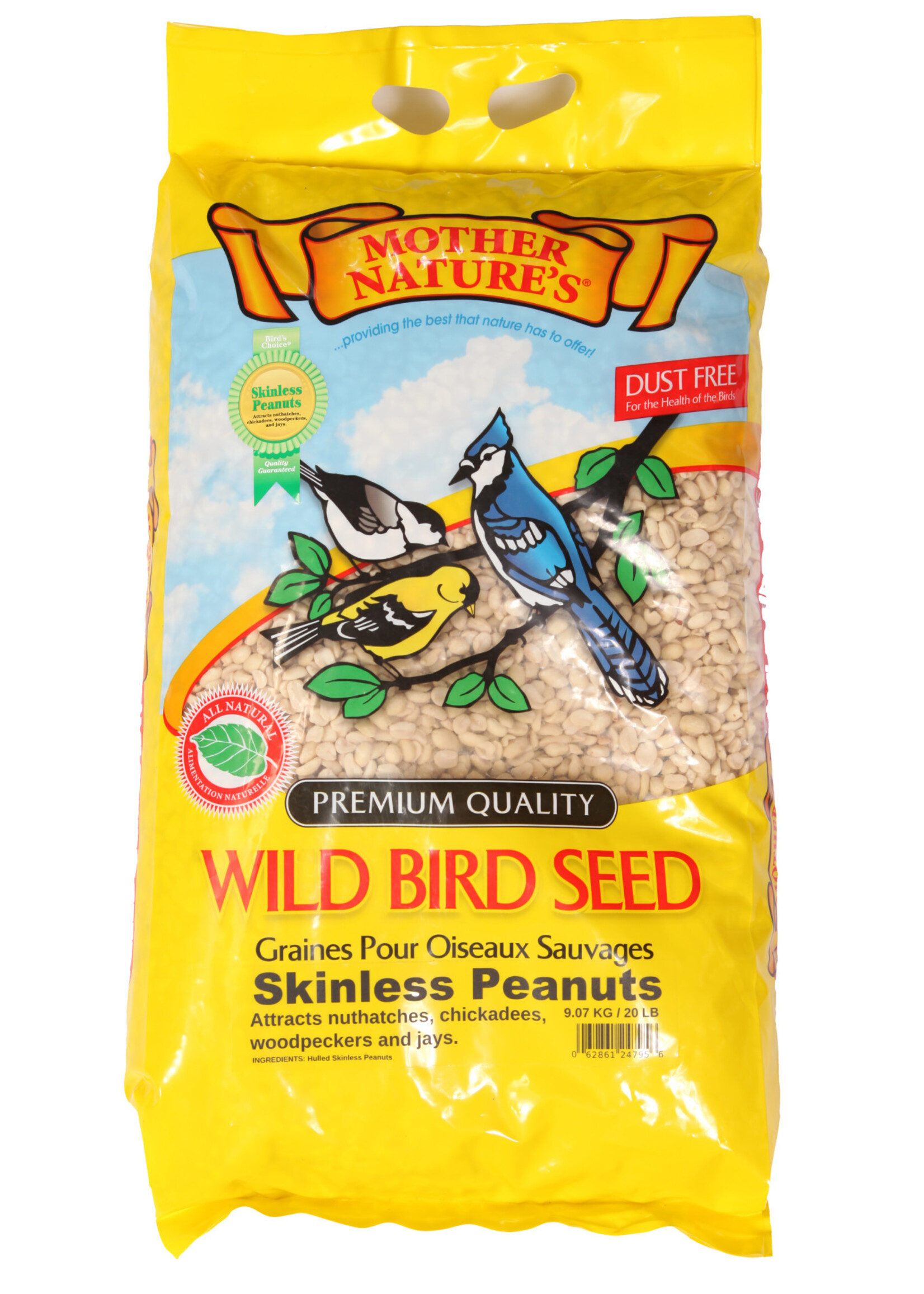 Mother Nature Peanuts Skinless 9.07kg (20lb)