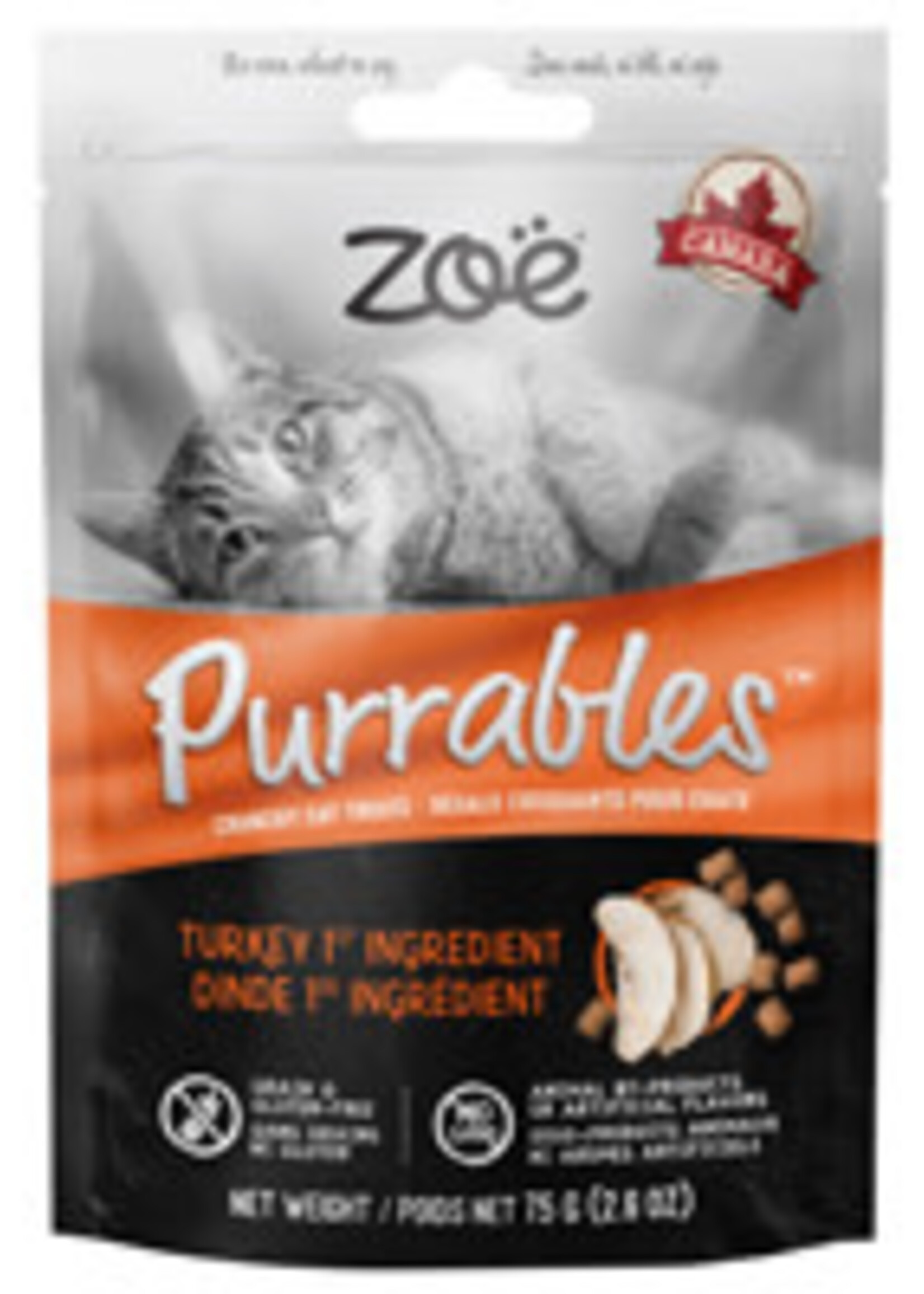 Zoe Zoë Purrables Cat Treats, Turkey, 75g