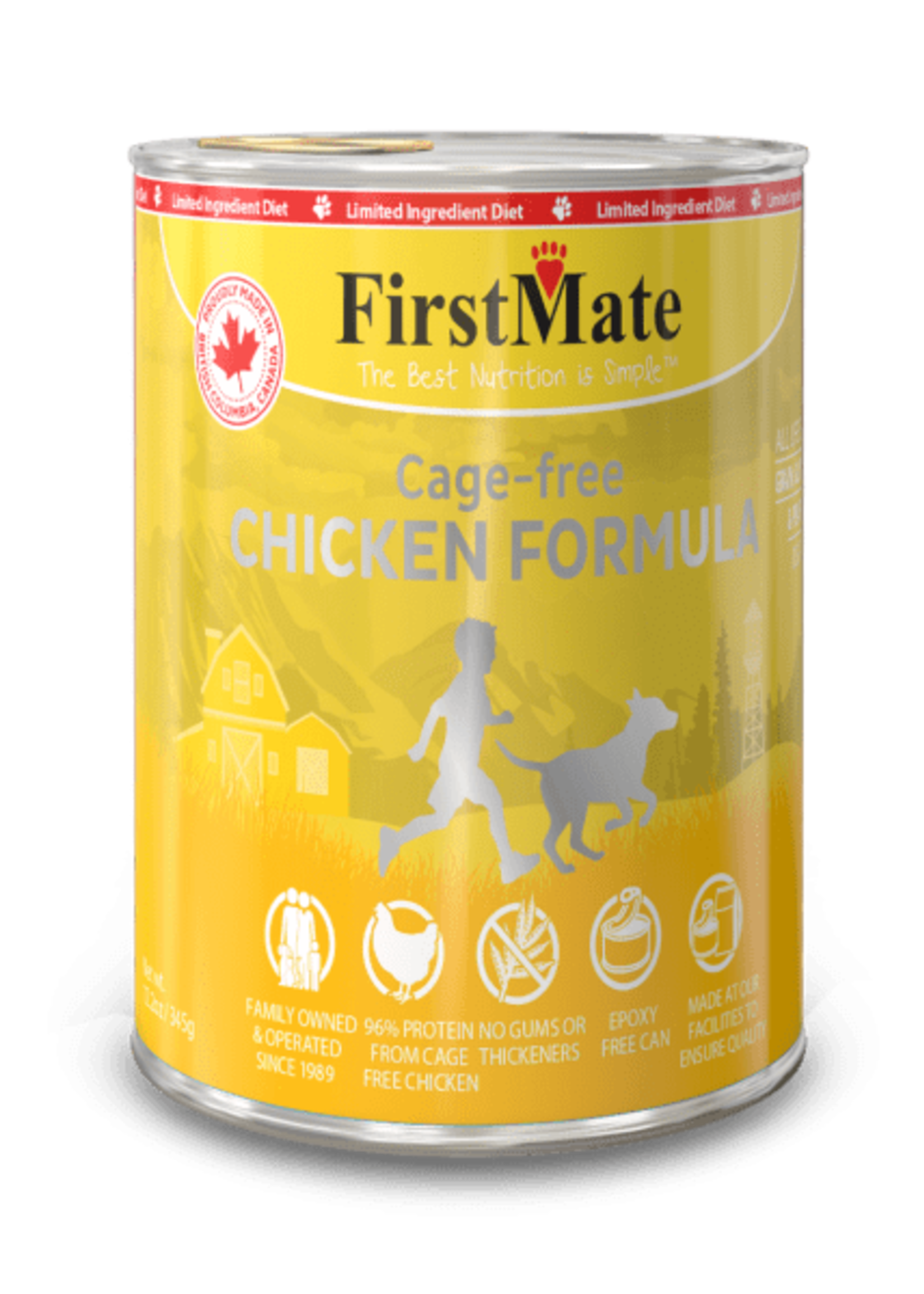 First Mate FirstMate Dog LID GF Chicken  12.2 oz