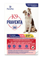 K9 Praventa K9 Praventa 360 Flea & Tick Treatment - Large Dogs 11 kg to 25 kg - 3 Tubes