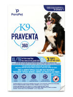 K9 Praventa K9 Praventa 360 Flea & Tick Treatment - Extra Large Dogs over 25 kg - 3 Tubes