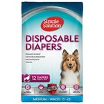 Simple Solutions Disposable Female Diapers Medium 12PK