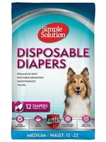 Simple Solutions Simple Solution Disposable Female Diapers Medium 12 pk