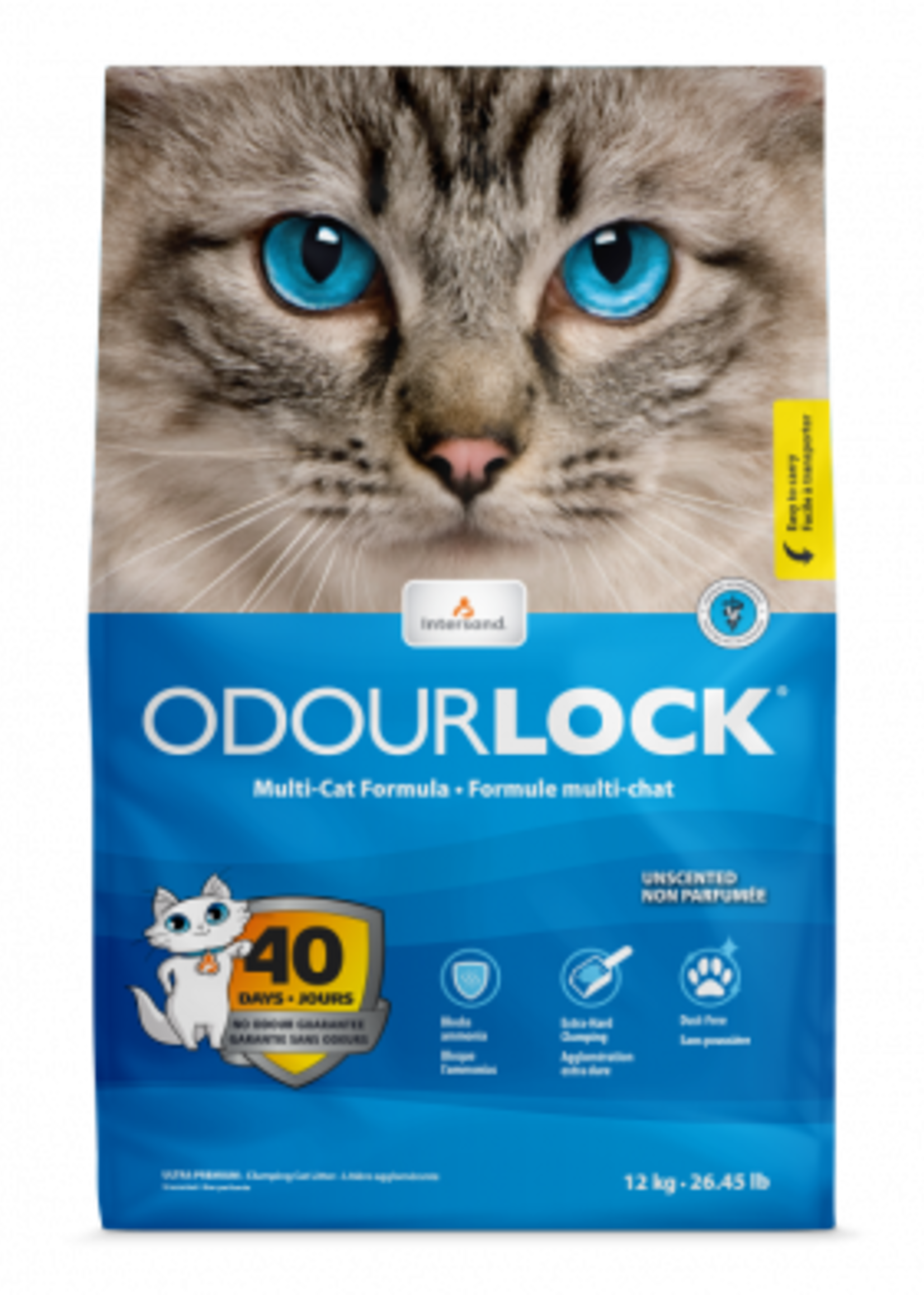 Intersand Odour Lock - Unscented Clumping Cat Litter 12kg