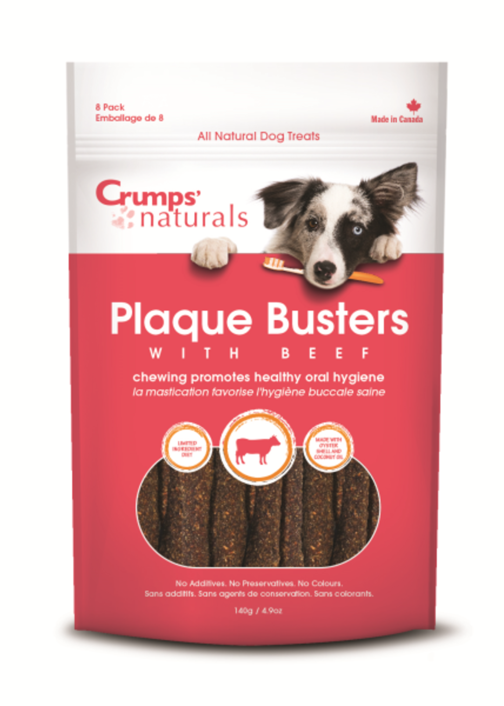 Crumps Crumps Plaque Buster with Beef 7" 8pk