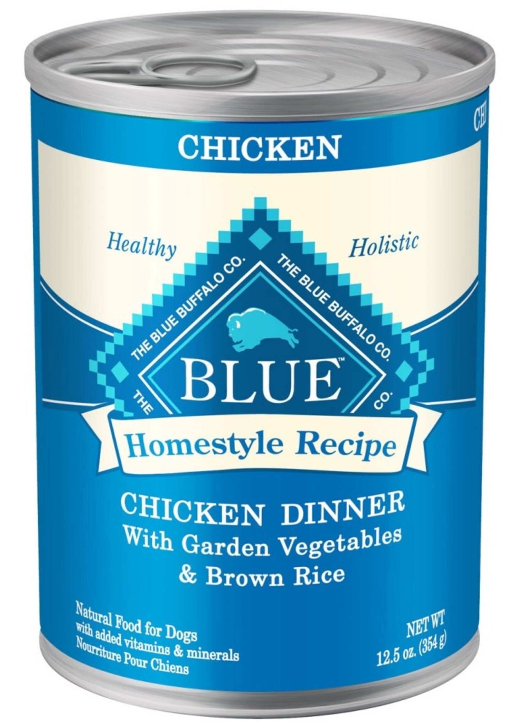 Blue Buffallo Homestyle Canned DOG Chicken w/Garden Veg Dinner  Case of 12