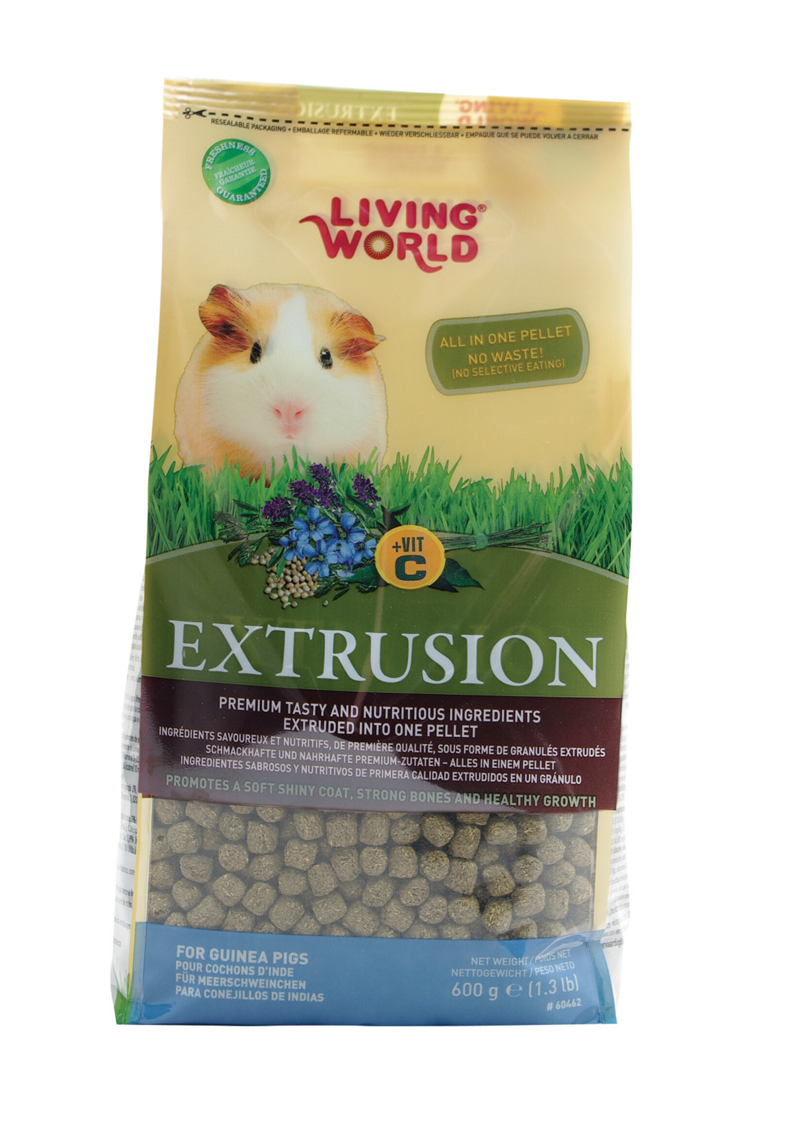 Living World Extrusion Diet for Guinea Pigs - 600 g (1.3 lb)