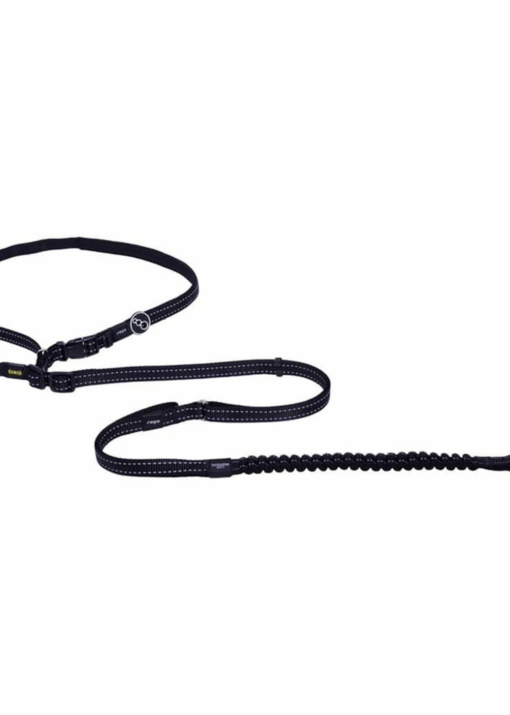 ROGZ Rogz Handsfree Lead - Black - Large -  3/4inx4.9ft -7.2ft