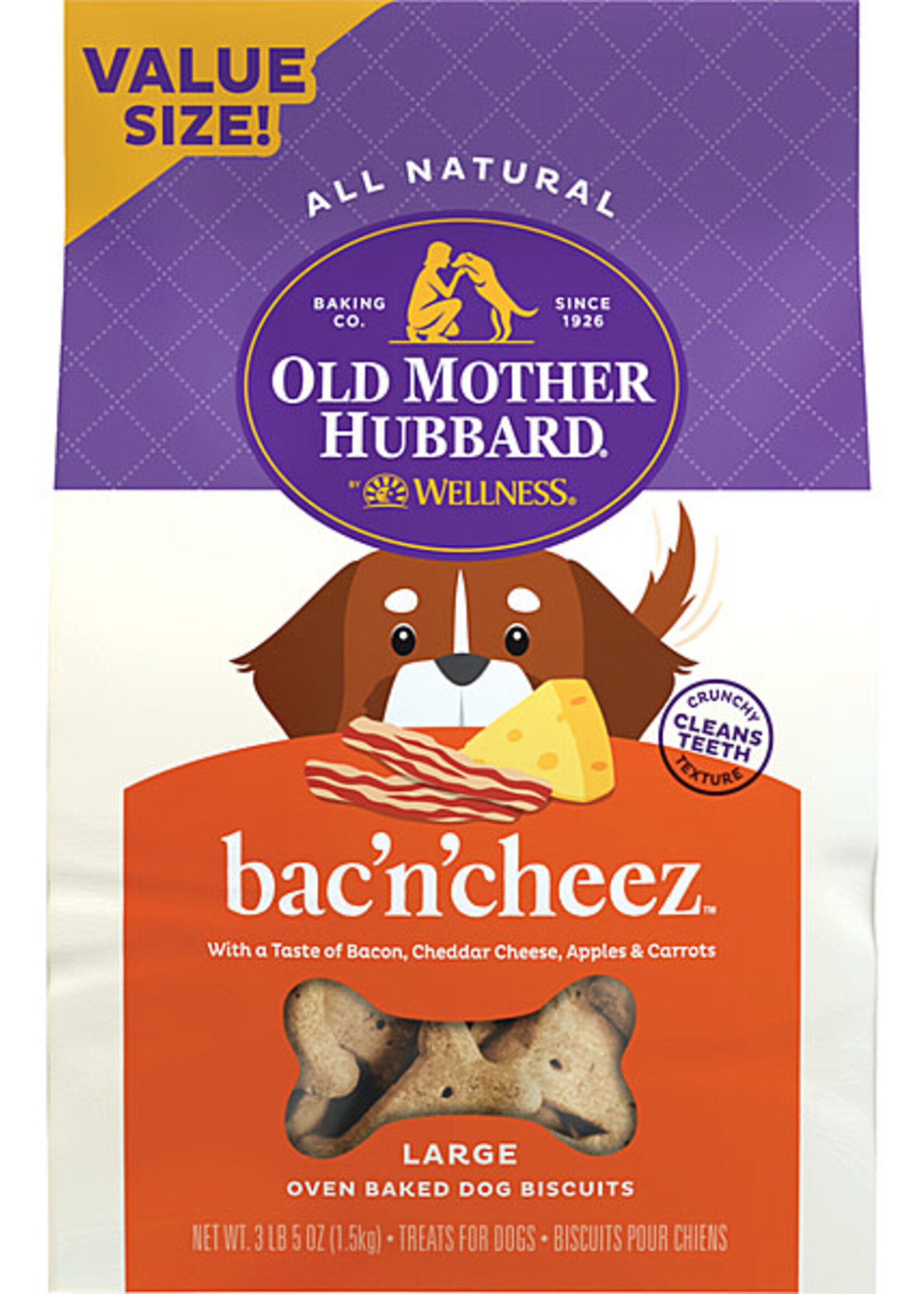 Old Mother Hubbard OMH Classic Oven Baked Bac N'Cheez Large 3LB