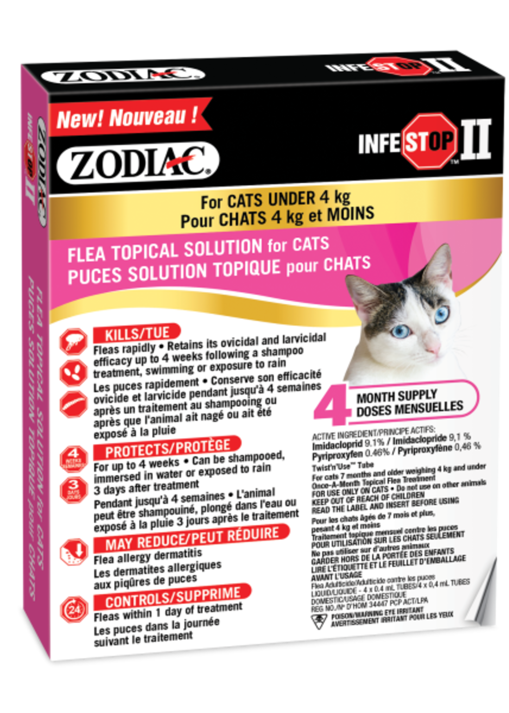 Zodiac Infestop II Topical Cats under 4 kg