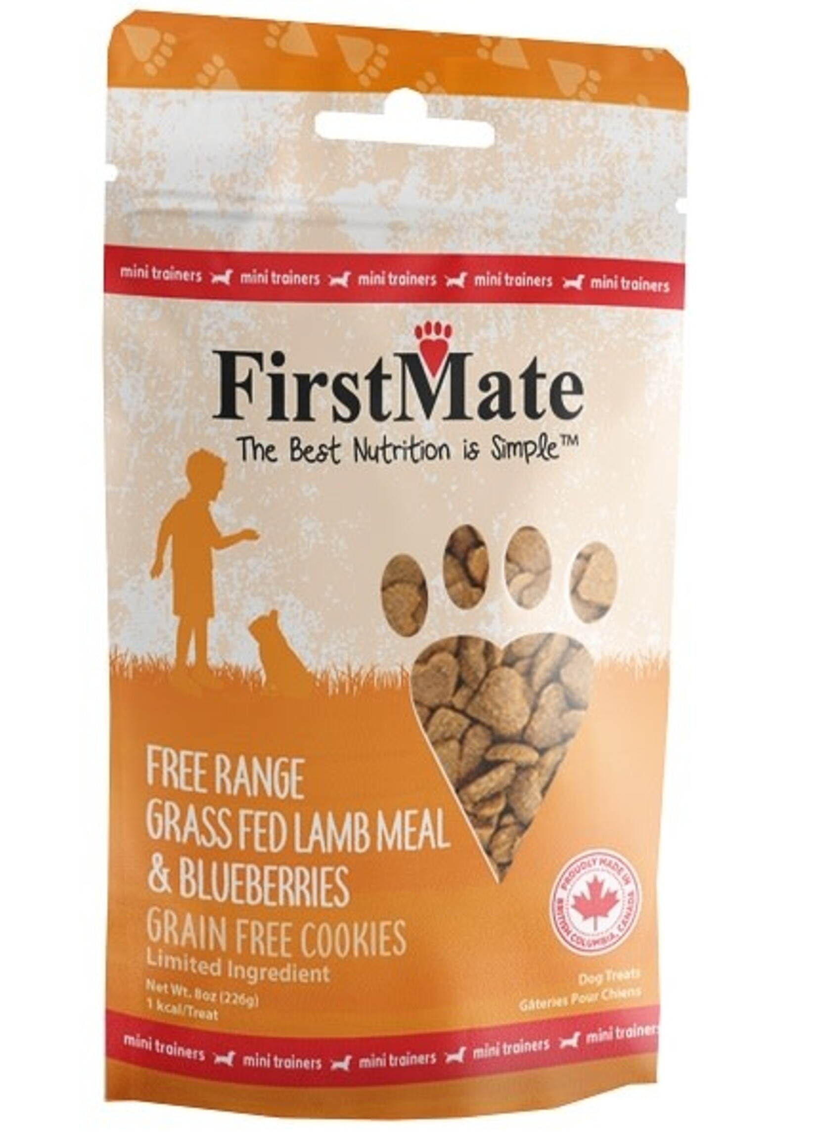 First Mate FirstMate Dog Treats GF Cookies Mini Lamb & Blueberries 8 oz