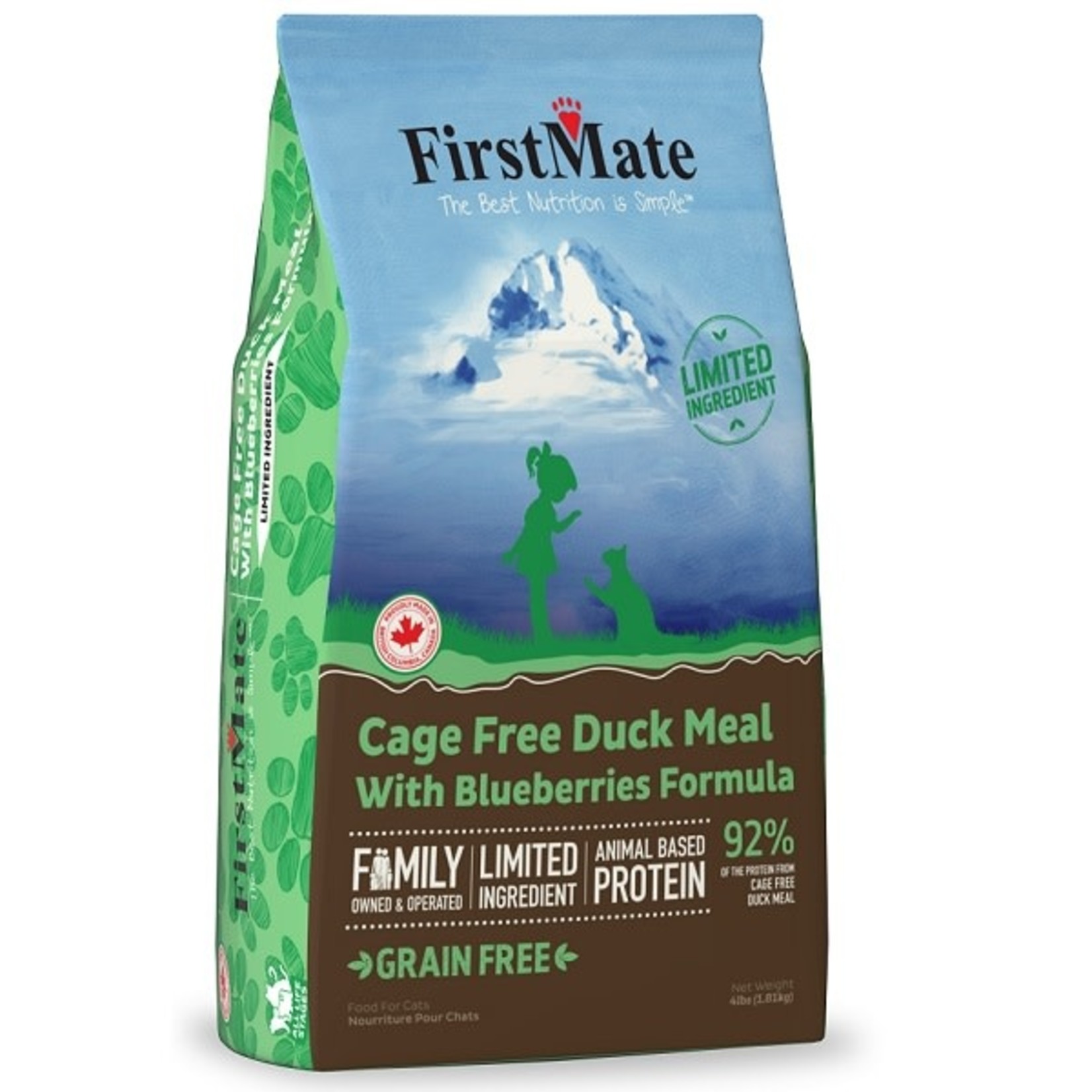First Mate FM GF Cage-Free Duck w/Blueberries CAT 1.81kg/4lb