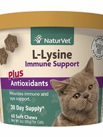 NaturVet L-Lysine Chews Cats 60CT