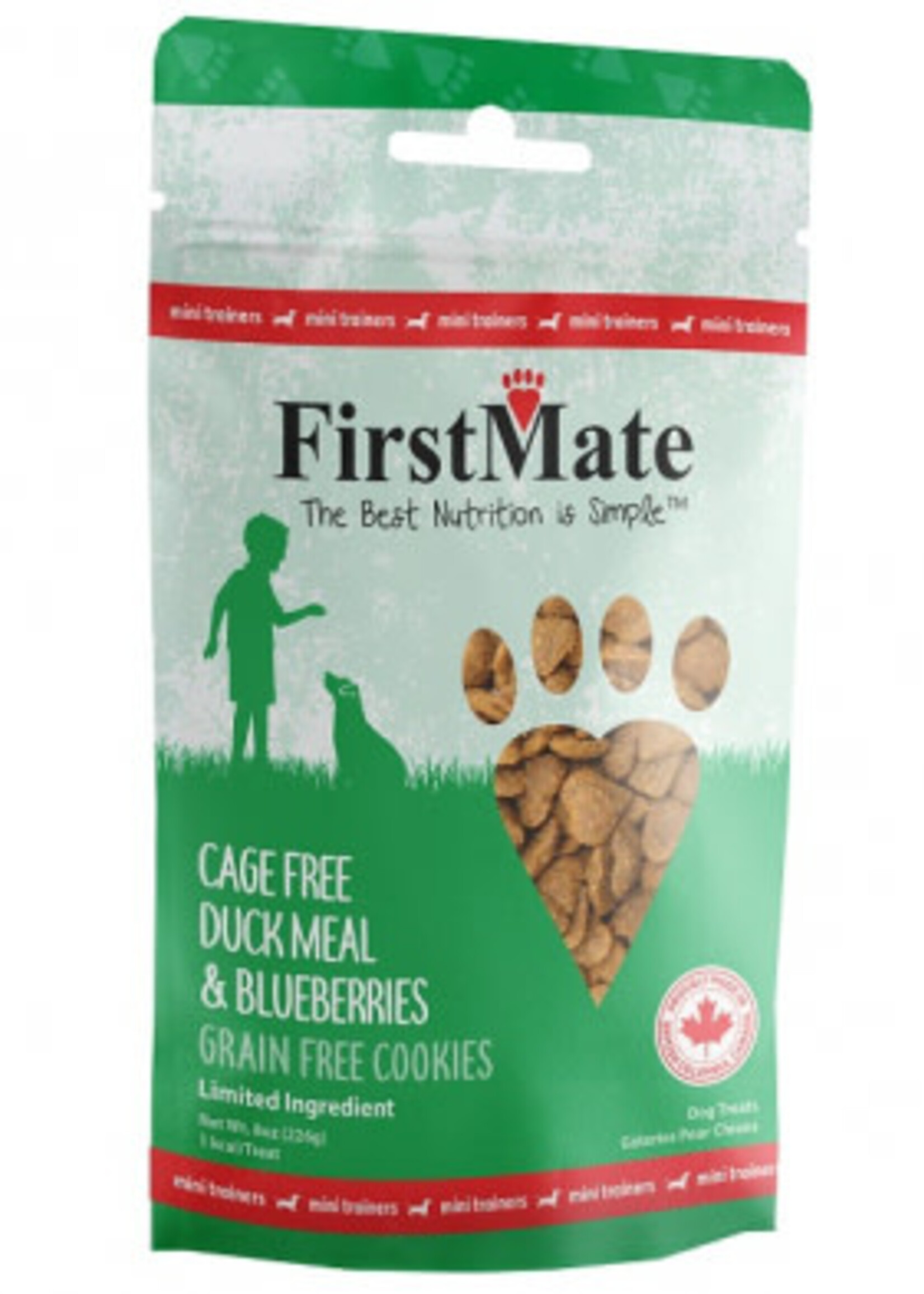 First Mate First Mate Duck w/Blueberry Mini Trainer Dog Treat 8oz