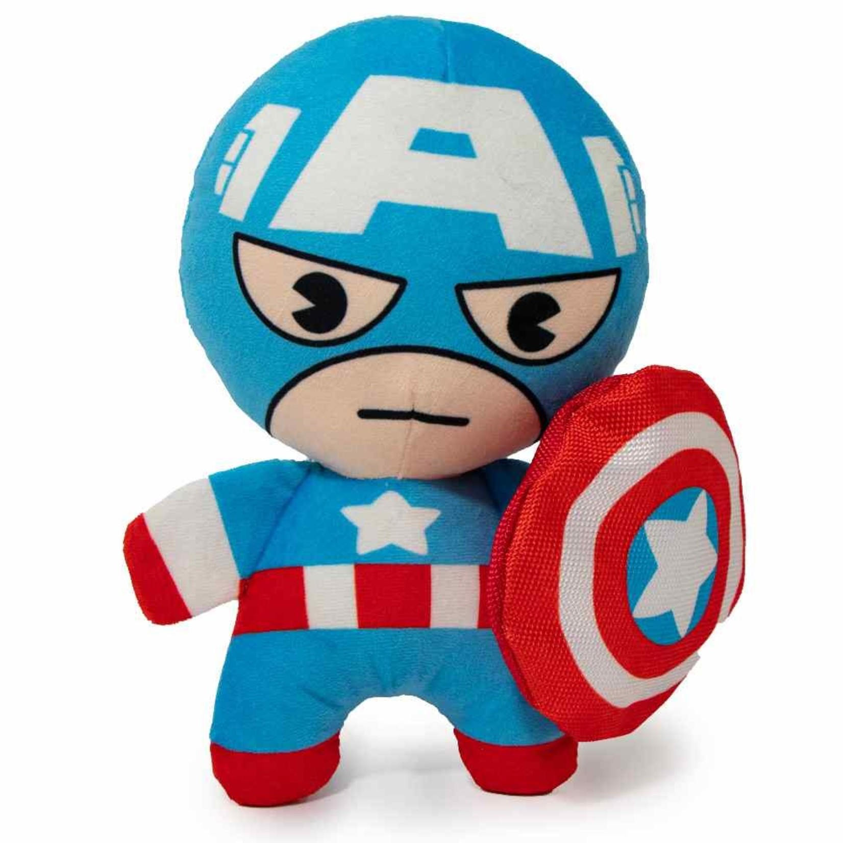Buckle Down Squeaker Plush - Kawaii Captain America Standing Pose