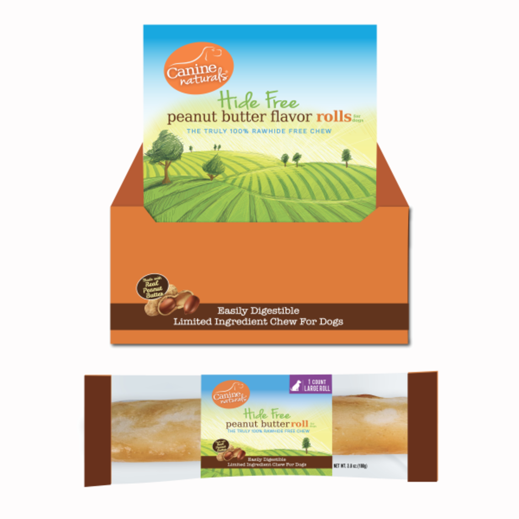 Canine Naturals Canine Naturals Hide-Free PntButter Roll Large 7"
