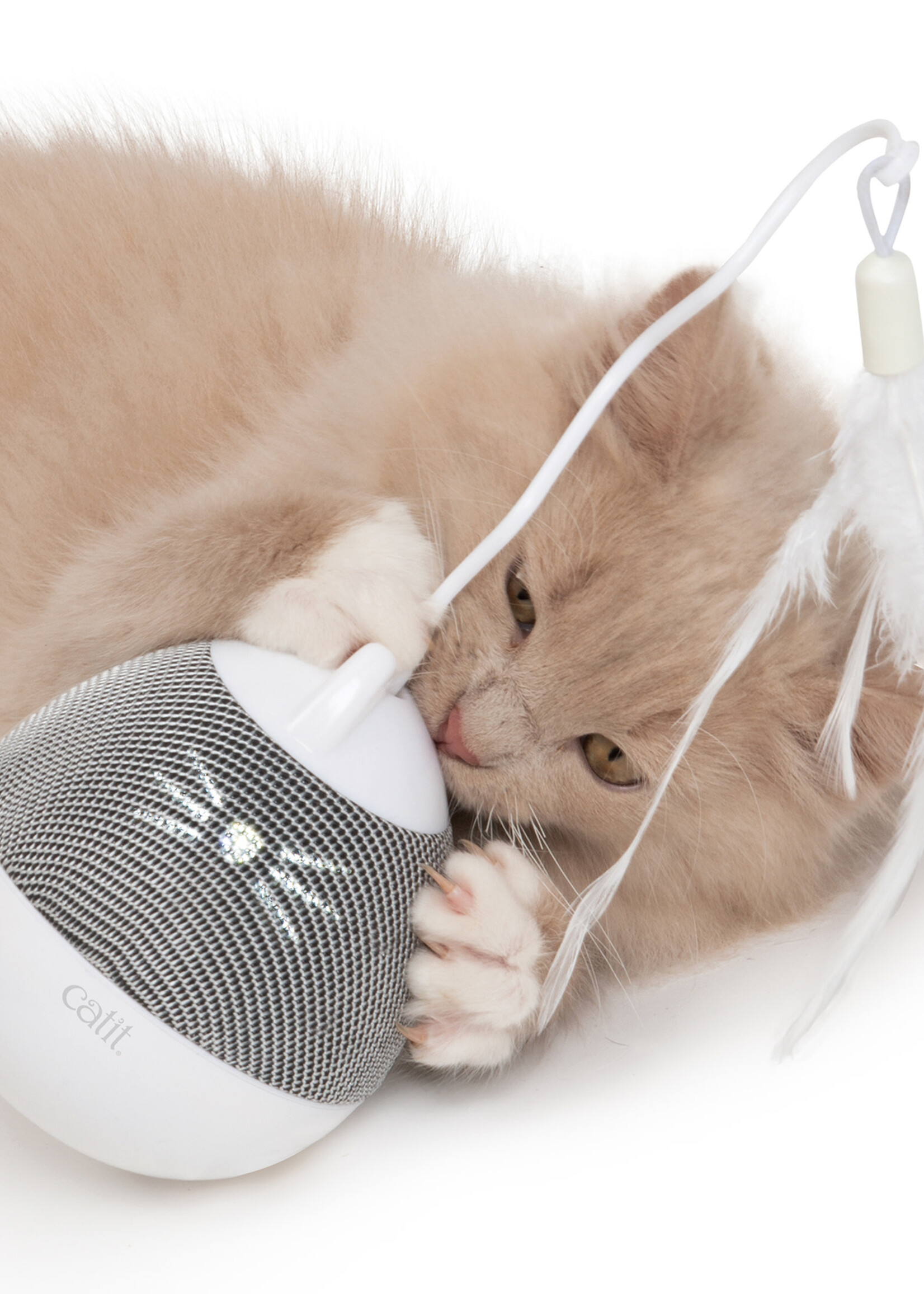 CatIt CatIt PIXI Spinner Electronic Cat Toy - White & Grey