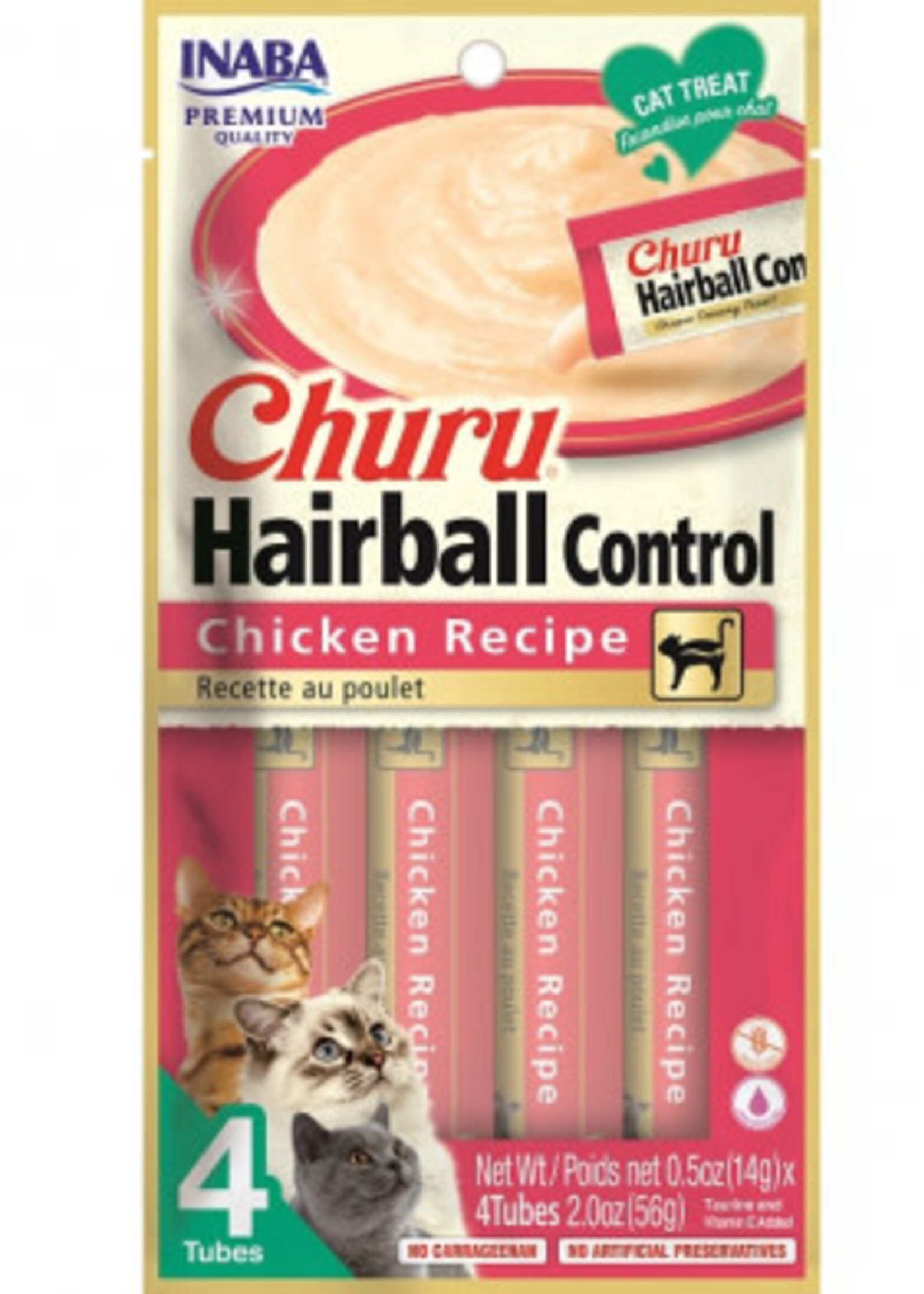 Inaba INA Churu Puree Hairball Control Chicken