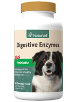 NaturVet Digestive Enzymes+Probiotic 60CT