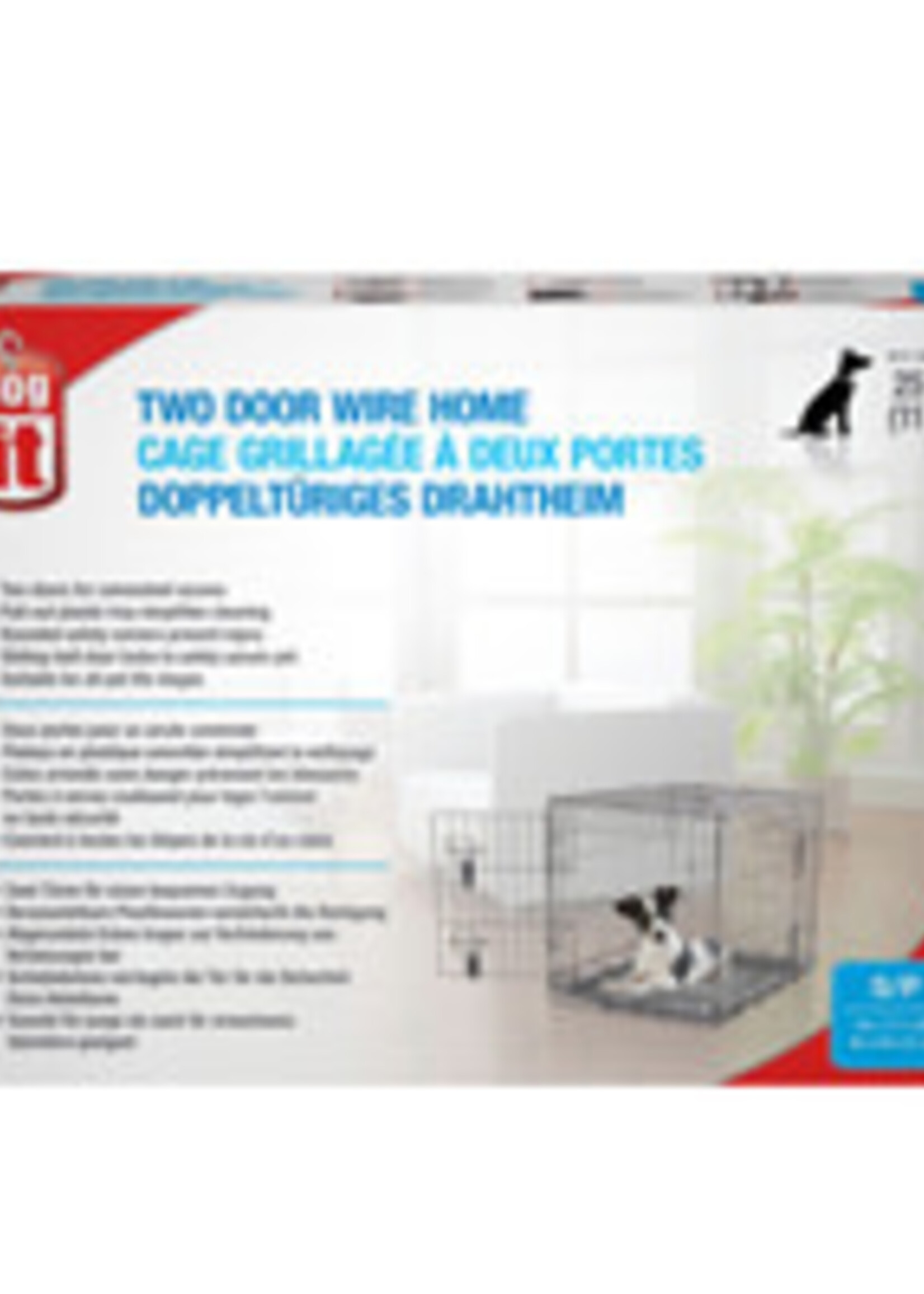 Dogit Two Door Wire Home Crates with divider - Small - 61 x 45 x 51 cm (24 x 17.5 x 20 in)