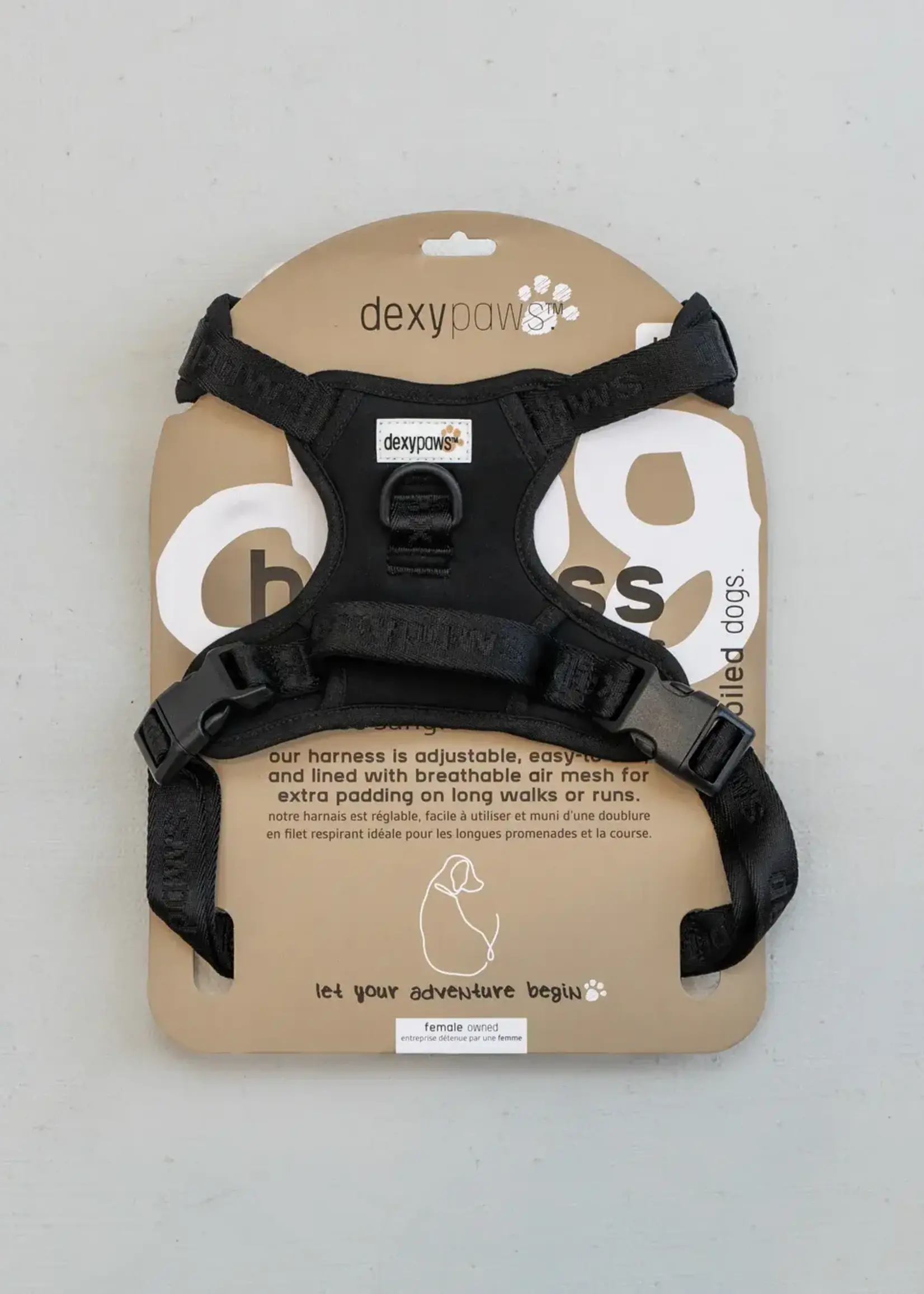 DexyPaws No-Pull Dog Harness - Black - S
