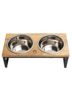 GF Pets GF PET Wood and Metal Feeder - M