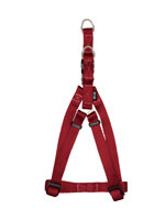 Zeus Zeus Nylon Step-In Dog Harness - Deep Red - Small - 1 cm x 33 cm-45 cm (3/8in x 13in-18in