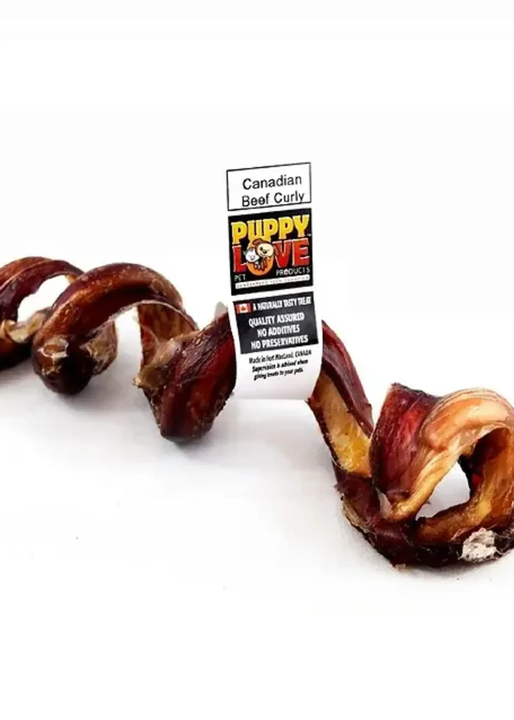 PUPPY LOVE PET PRODUCTS Puppy Love - Canadian Beef Curly - 5 Pack