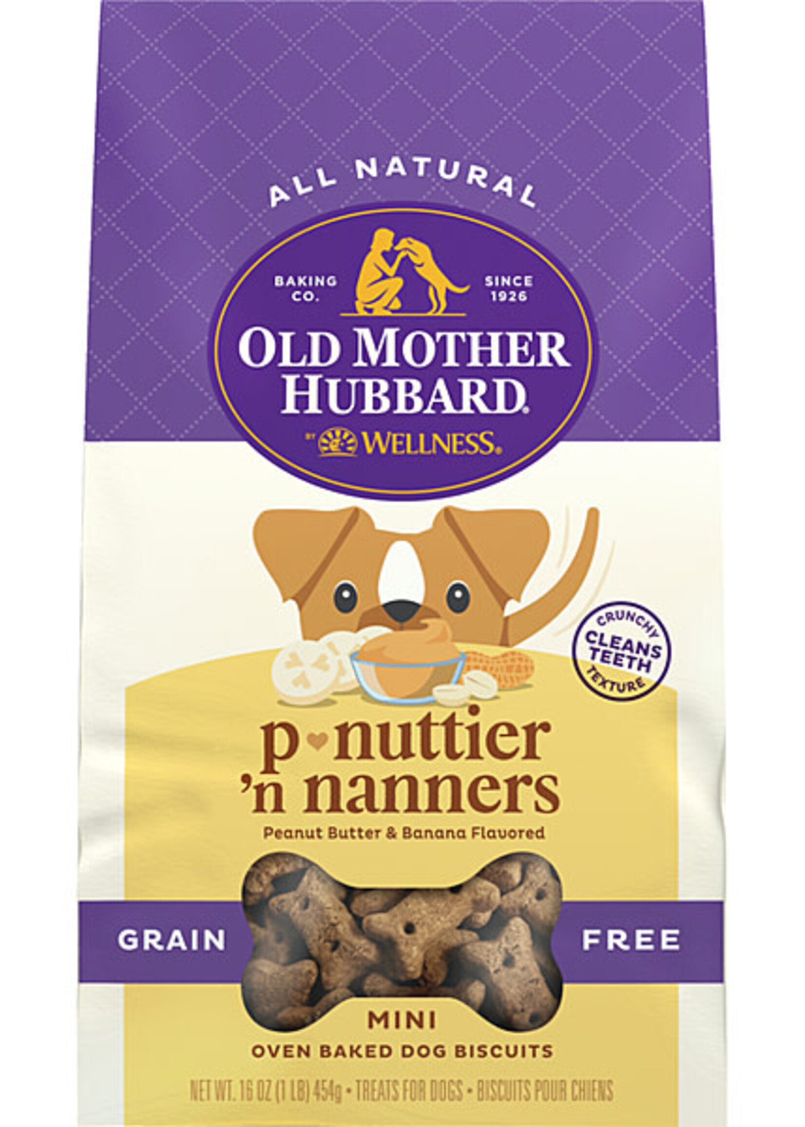 Old Mother Hubbard OMH - Grain Free P-Nuttier 'N Nanners | Mini 16OZ