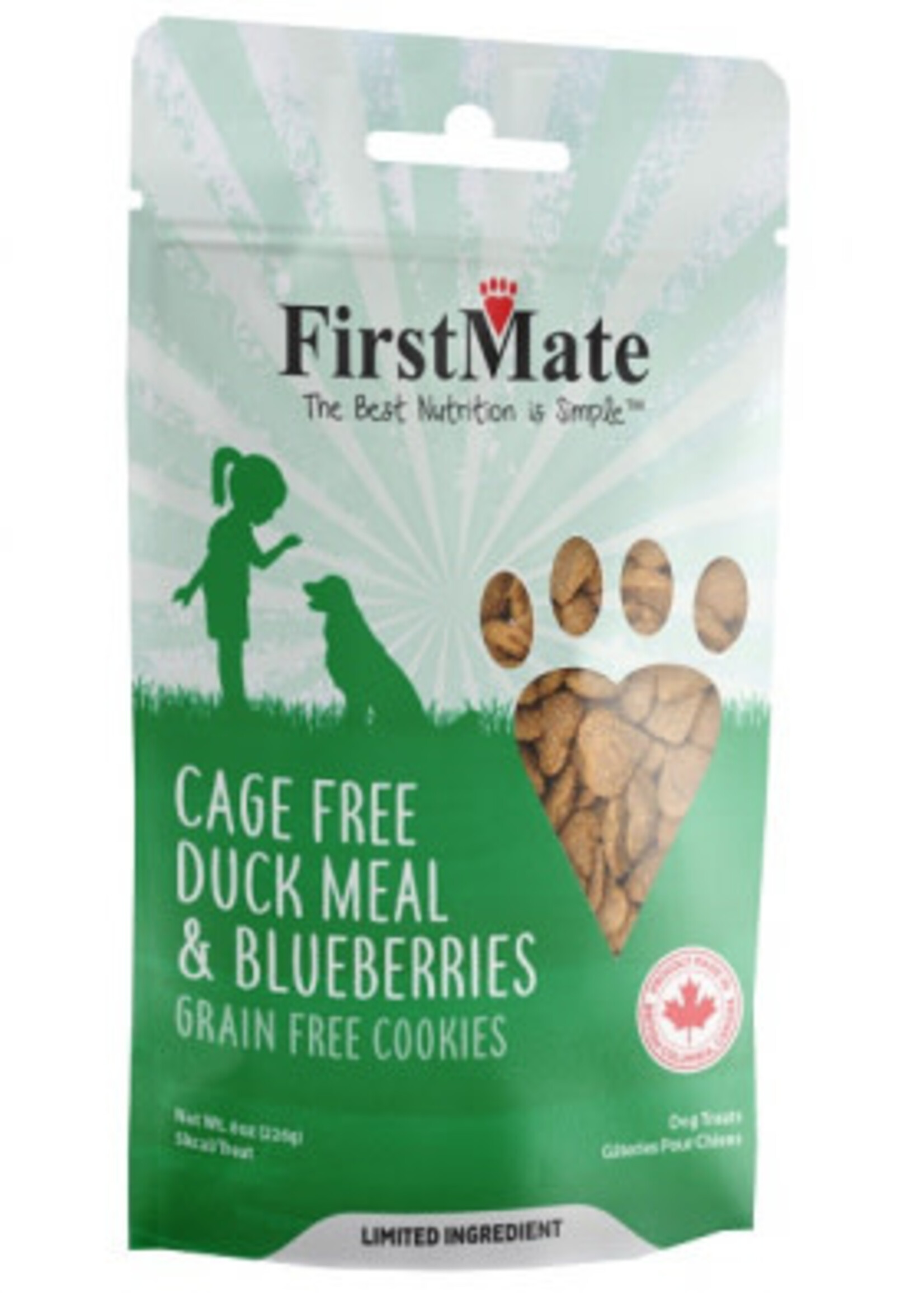 First Mate FirstMate Dog Treats GF Cookies Duck & Blueberries 8 oz