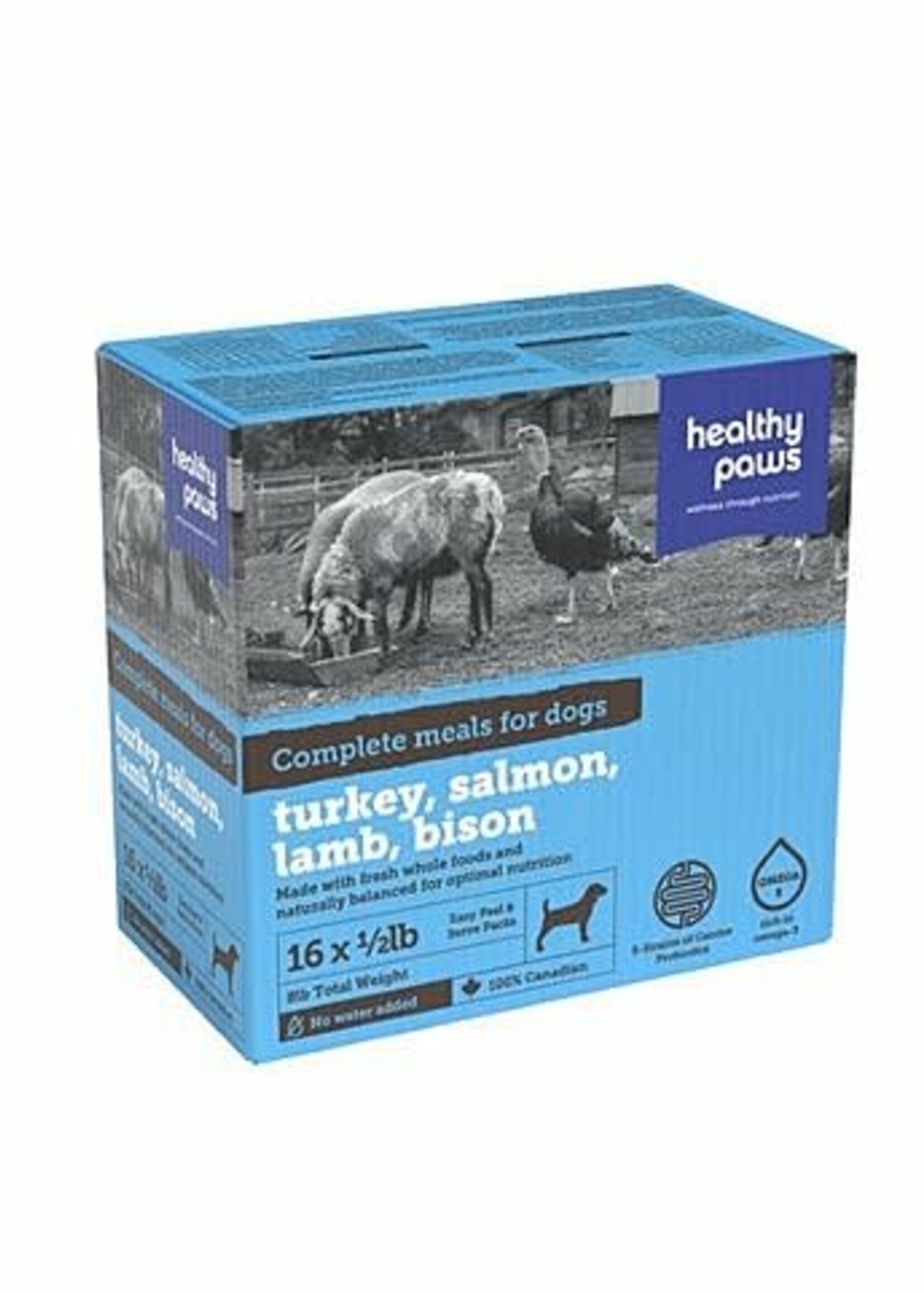 Healthy Paws Healthy Paws - Complete Dinner Turk/Lamb/Sal/Bison 8lb