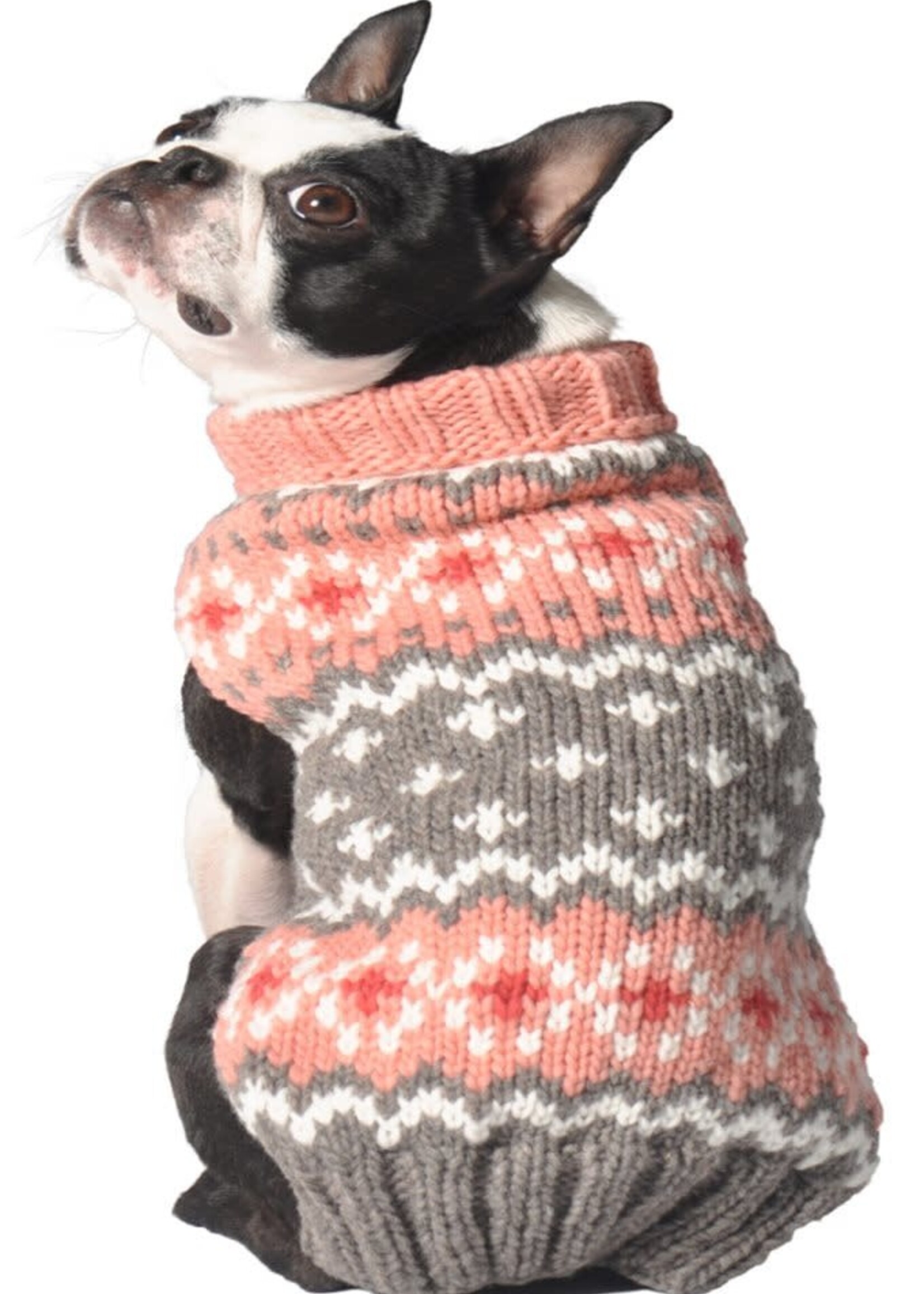 Chilly Dog X-Small  Sweater - Fairisle - Peach