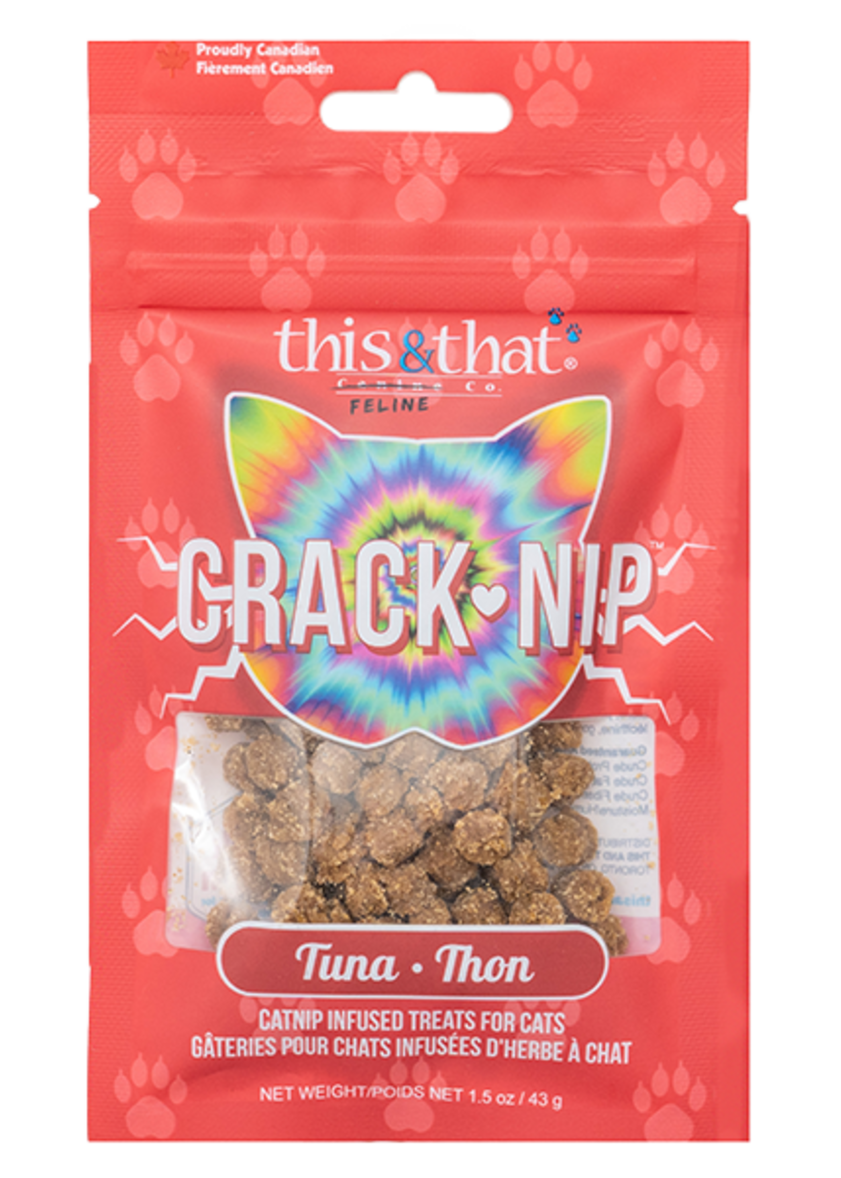 This&That This&That Snack Station Cat Treats Crack-Nip Tuna 43g