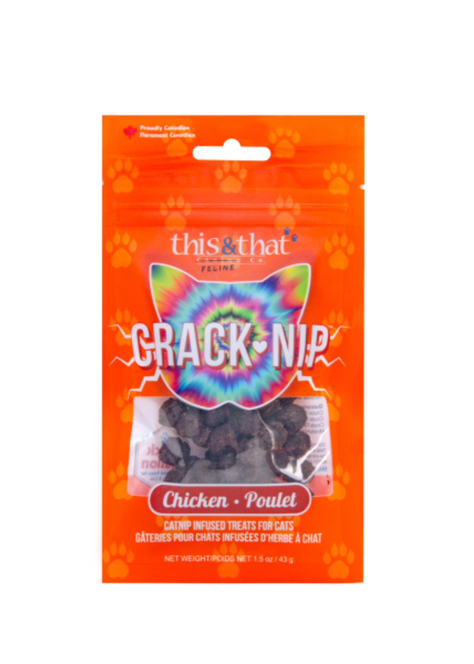 This&That This&That Snack Station Cat Treats Crack-Nip Chicken 43g