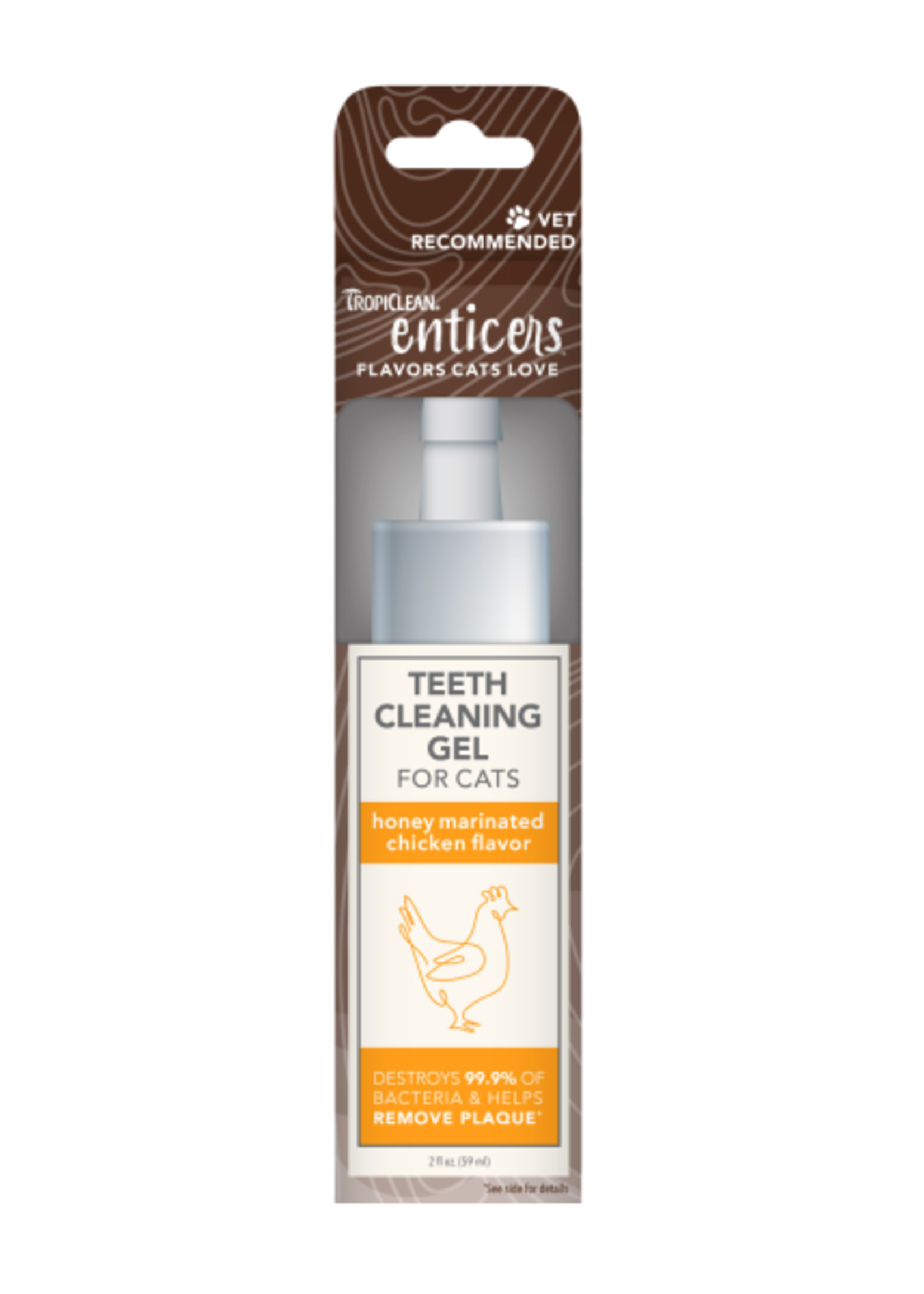 Enticer Teeth Cleaning Gel Honey Chicken Cat 2oz