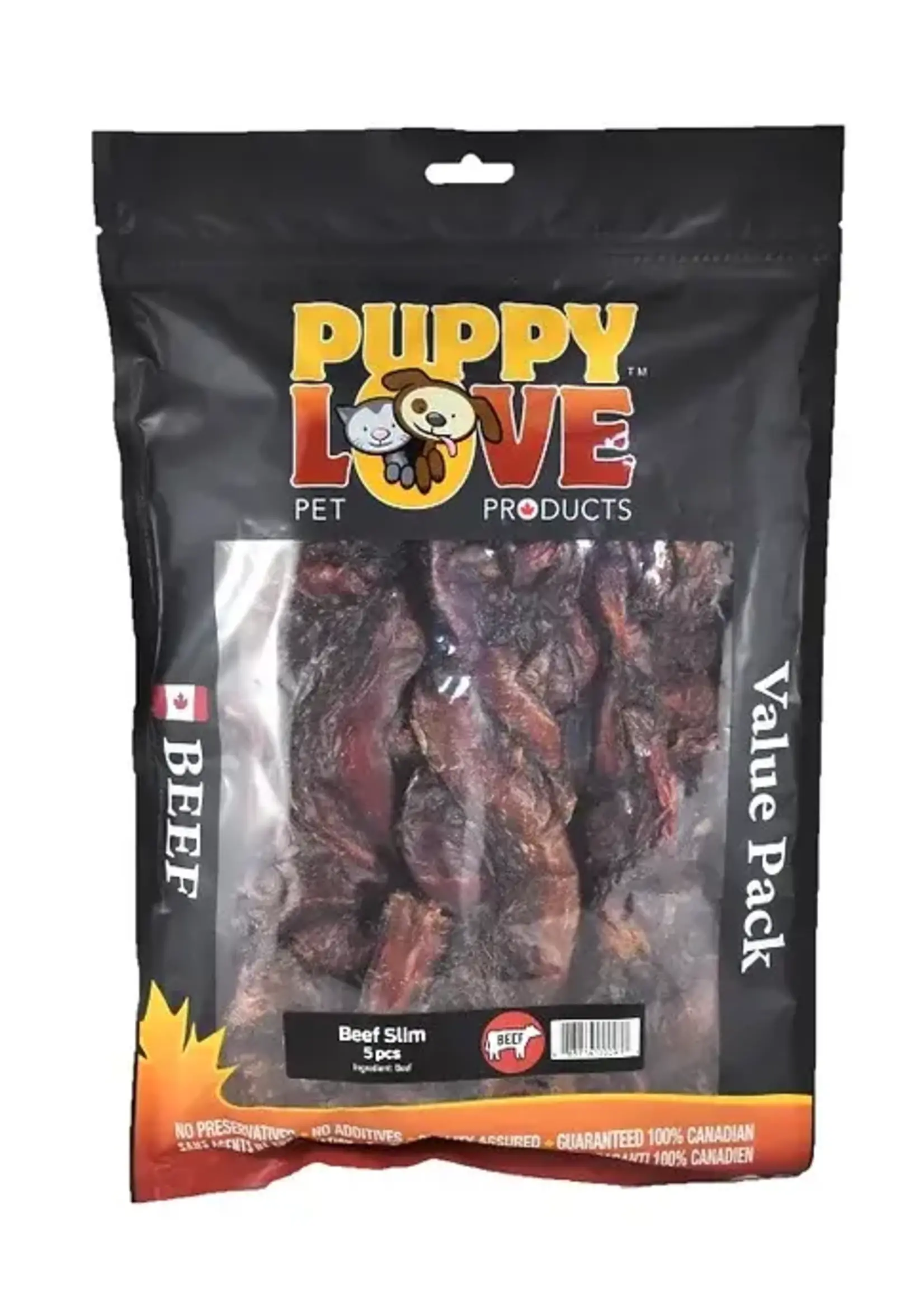 PUPPY LOVE PET PRODUCTS Puppy Love - Beef Slim - 5 Pack