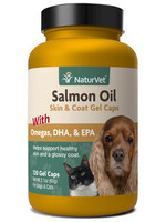 NaturVet Salmon Oil Gel Caps 500mg