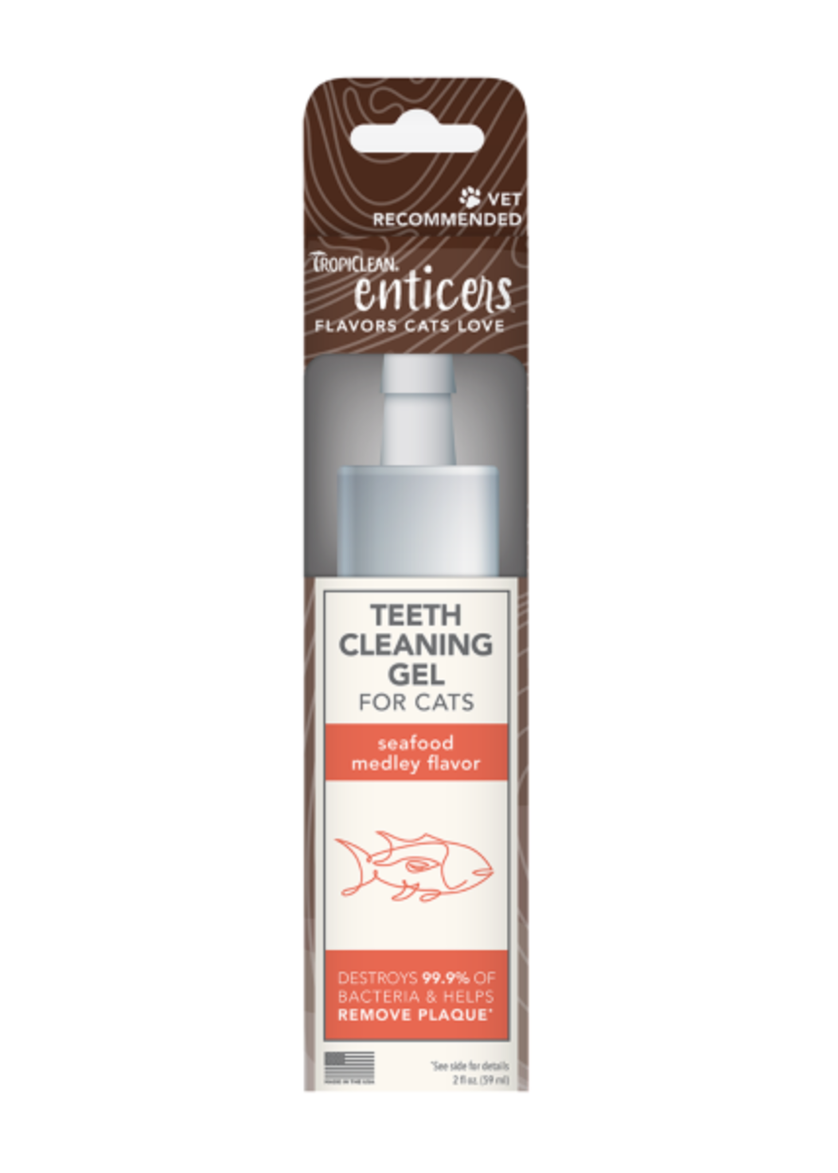 Enticer Teeth Cleaning Gel Seafood Cat 2oz