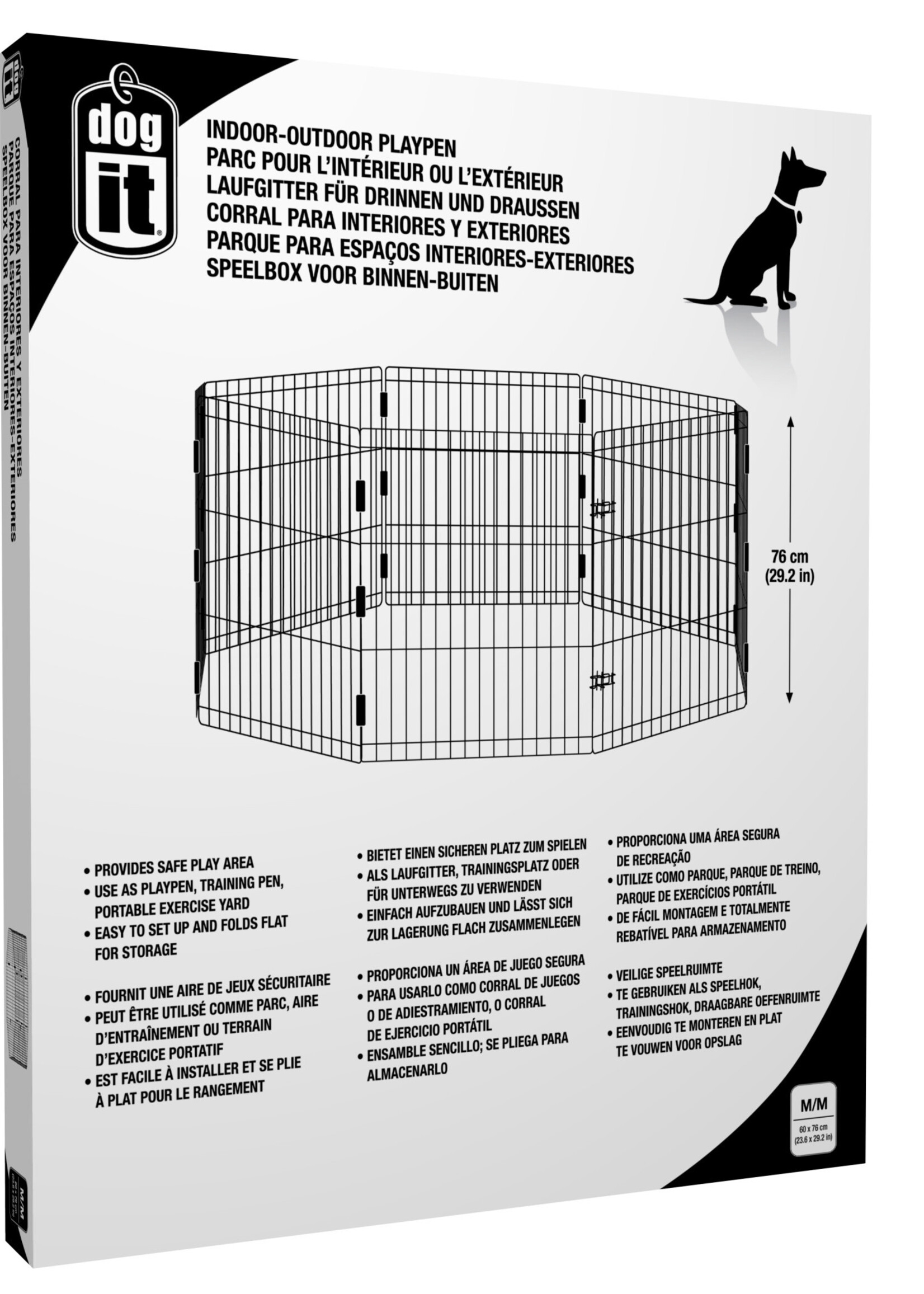 Dogit Outdoor Playpen - Medium - 60 x 76 cm (23.6 x 29.2 in)