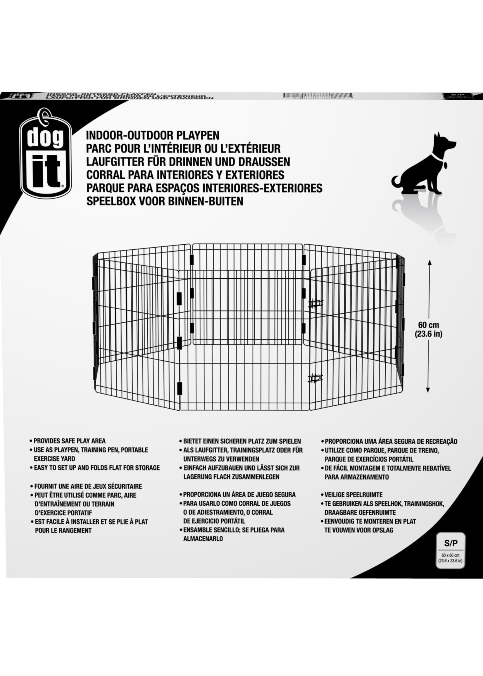 Dogit Outdoor Playpen - Small - 60 x 60 cm (23.6 x 23.6 in)