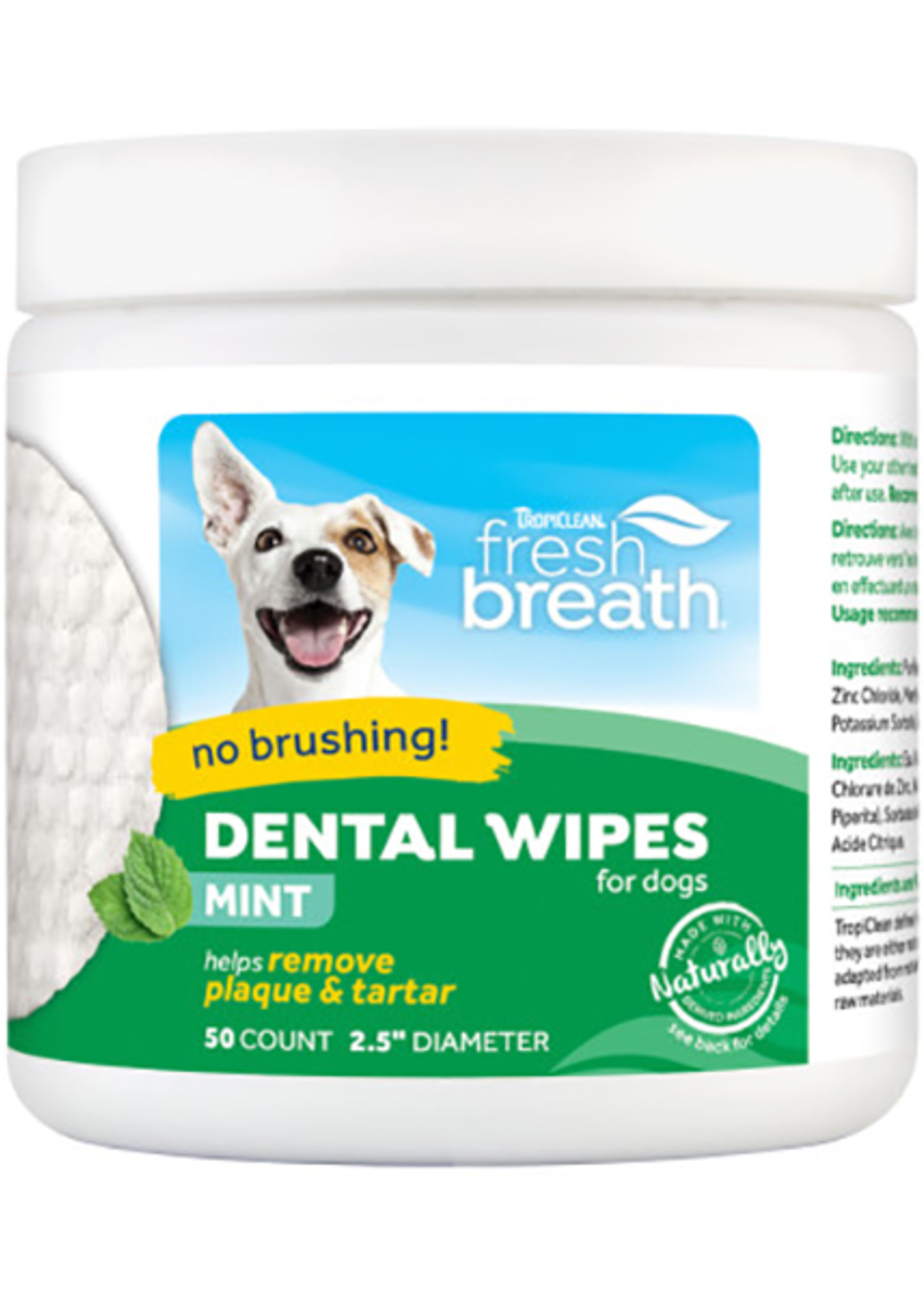 TropiClean - Fresh Breath Dental Wipes 50 ct